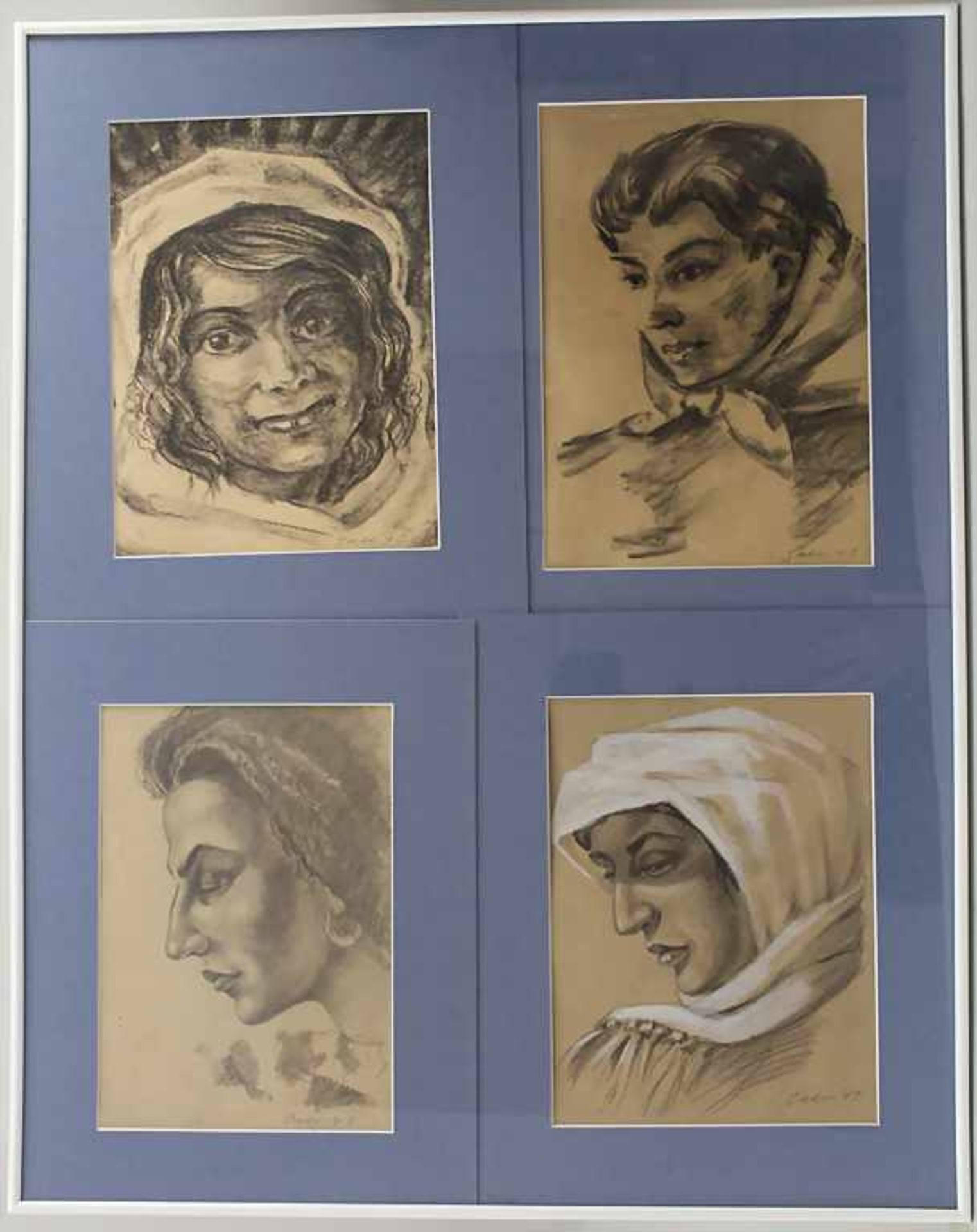 Hardy Schneider-Sato (1919-2002), '4 Frauenporträts' / '4 woman portraits'