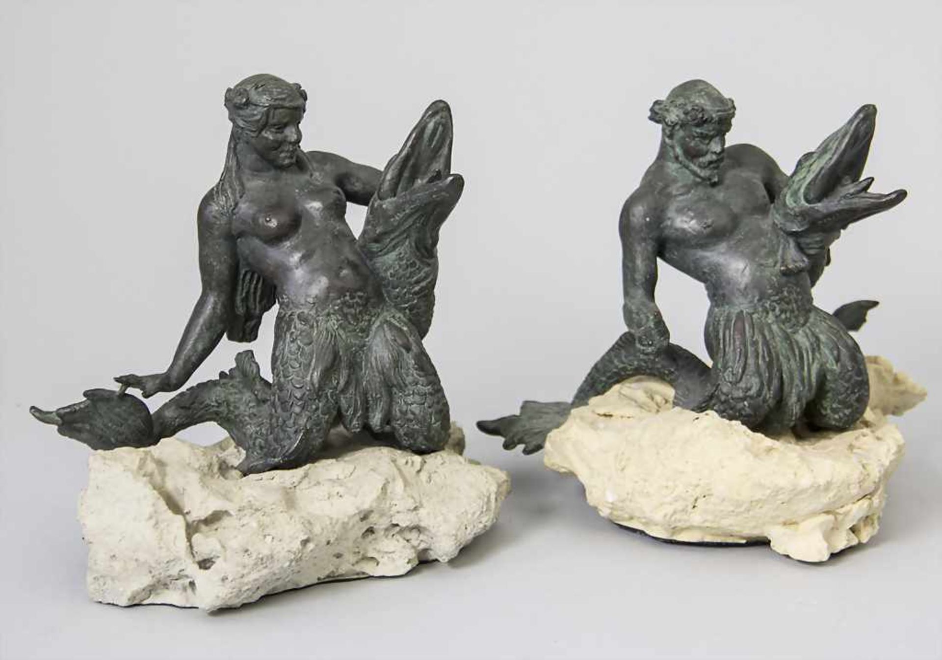 Miniaturen der Brunnenfiguren des Mannheimer Tritonenbrunnens 'Triton und Nereide', 1997