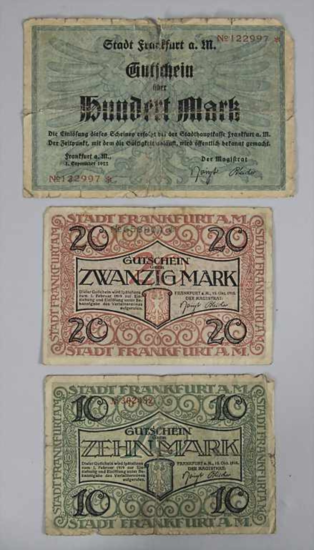 Sammlung deutscher Banknoten und Notgeldscheine / A collection of German banknotes - Bild 3 aus 3