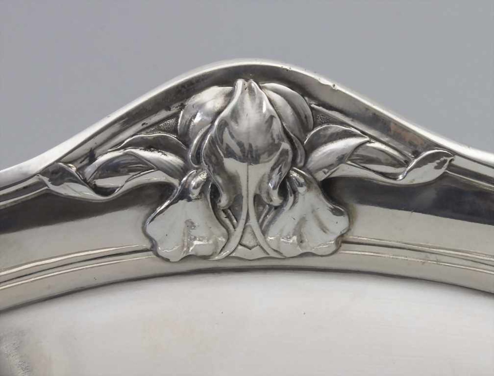 Jugendstil Tablett / An Art Nouveau silver tray, Bruckmann & Söhne, Heilbronn, um 1900 - Bild 3 aus 5