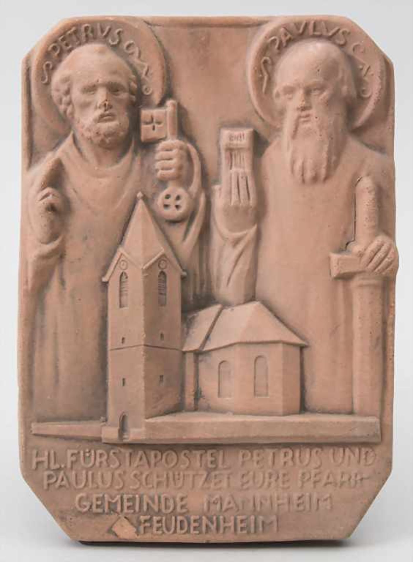 Wandrelief / A wall relief, St. Peter und Paul Kirche Mannheim Feudenheim, um 1930