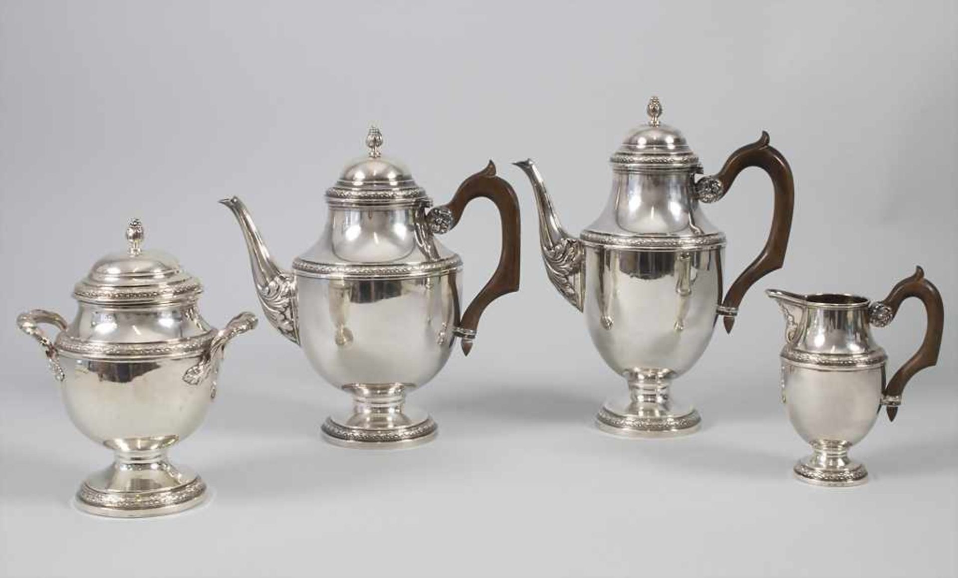 Tee- und Kaffeekern / An Art Déco silver tea and coffee set, Longnet & Bardiès, Paris, 1887-