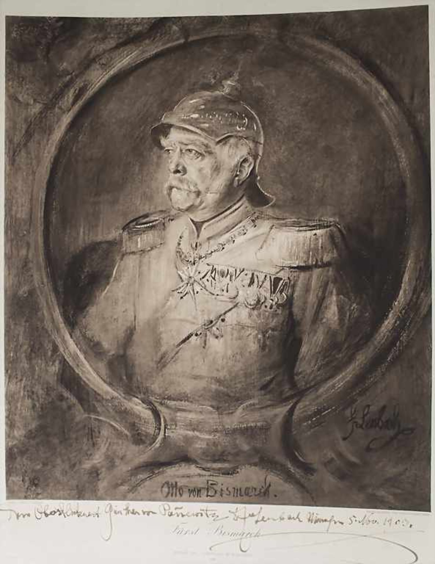 Franz v. Lenbach: Porträt Otto von Bismarck / A portrait of Otto von Bismarck - Bild 2 aus 4