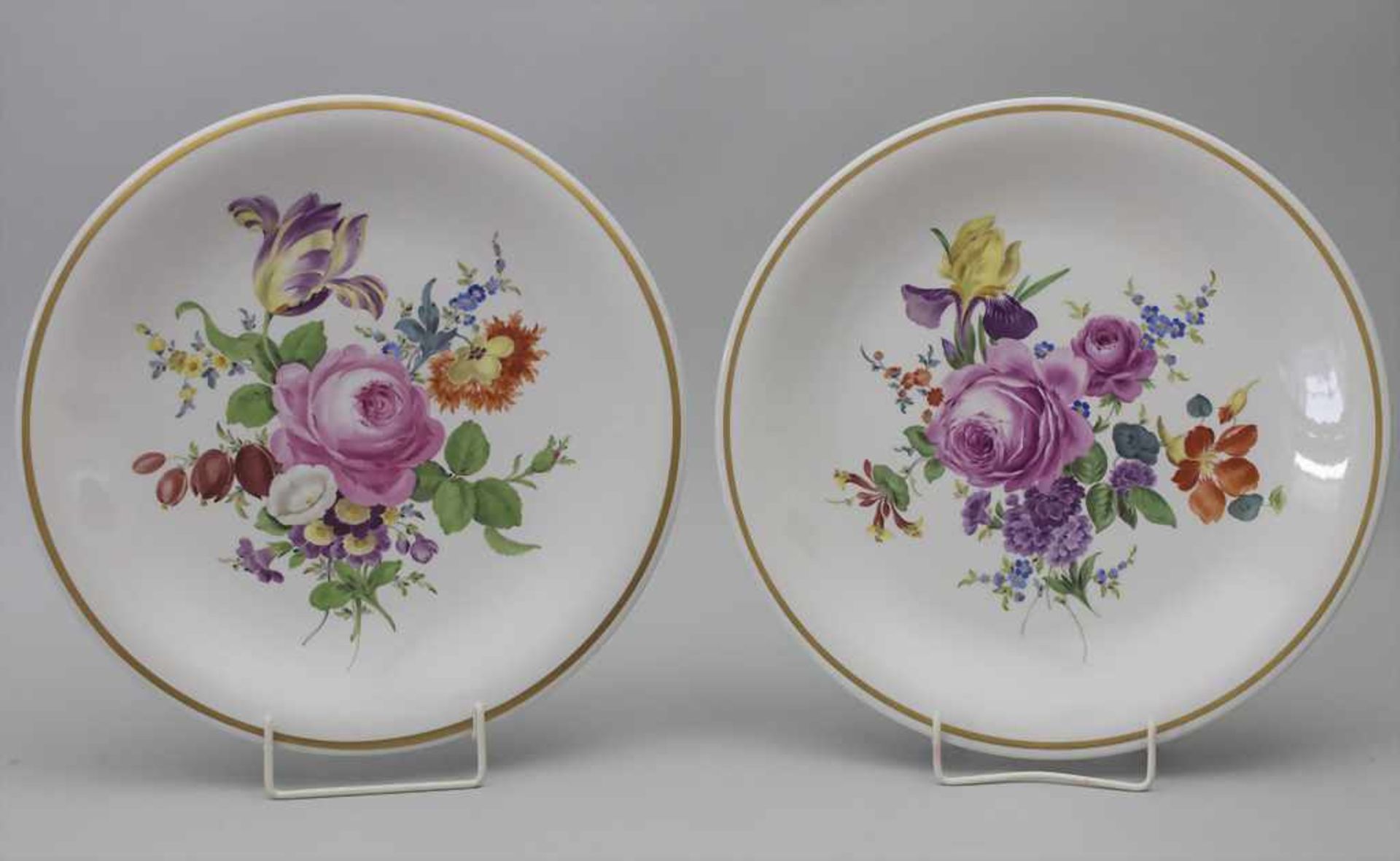 2 Prunkplatten / 2 large serving platters, Meissen, 20. Jh.