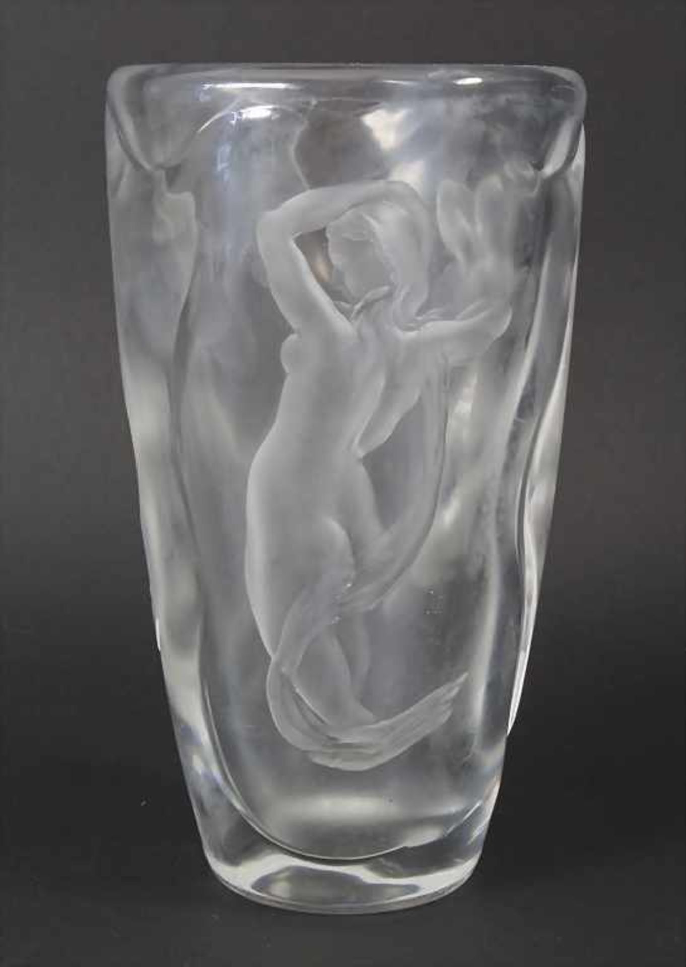 Glasvase mit 3 Frauenakten / A glass vase with 3 female nudes, Orrefors, Lindstrand, 1969 - Image 3 of 7