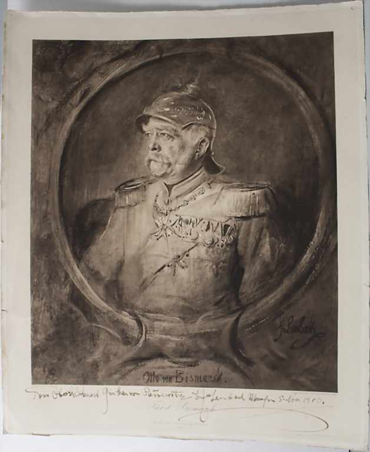 Franz v. Lenbach: Porträt Otto von Bismarck / A portrait of Otto von Bismarck - Image 3 of 4