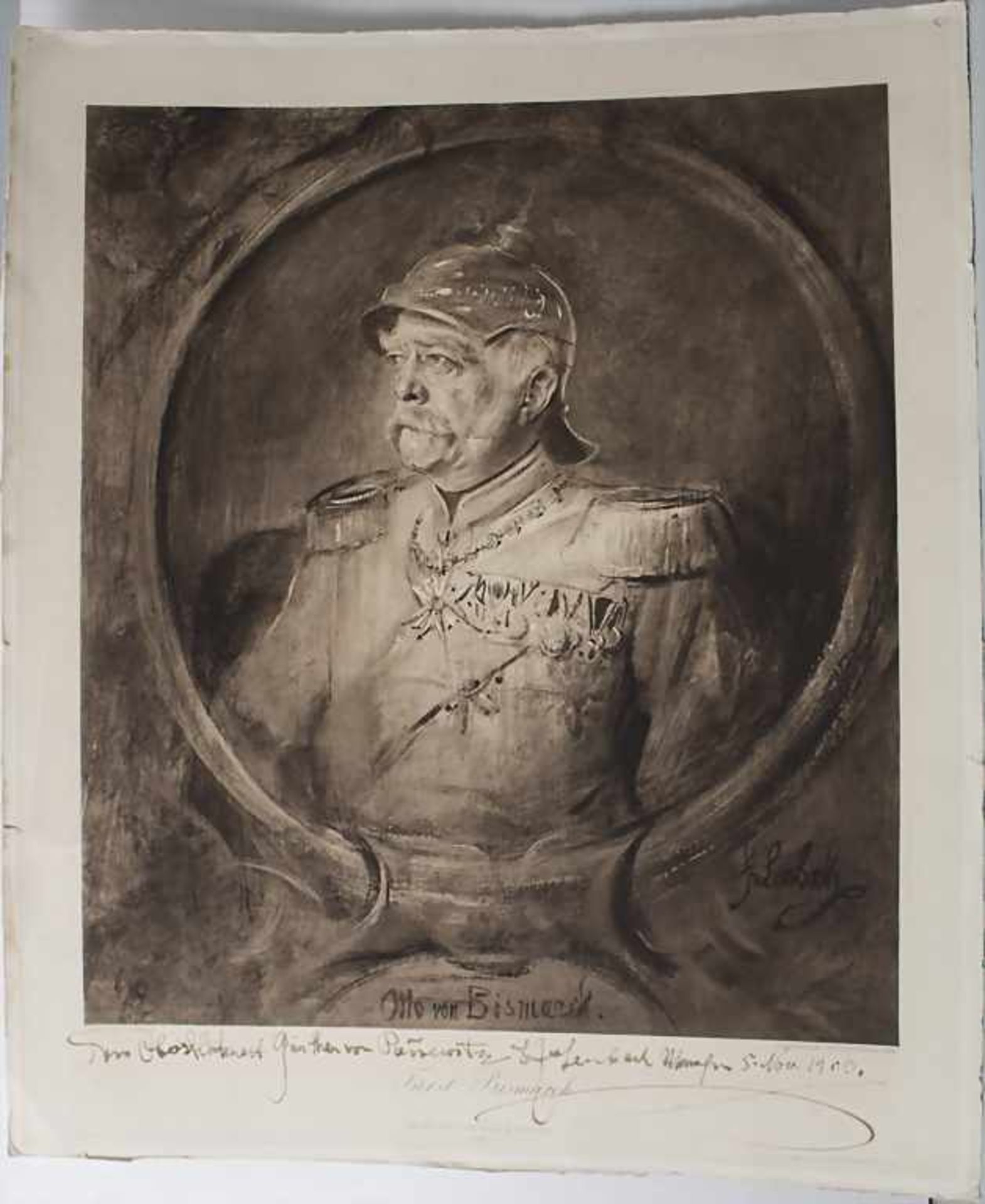 Franz v. Lenbach: Porträt Otto von Bismarck / A portrait of Otto von Bismarck - Bild 3 aus 4