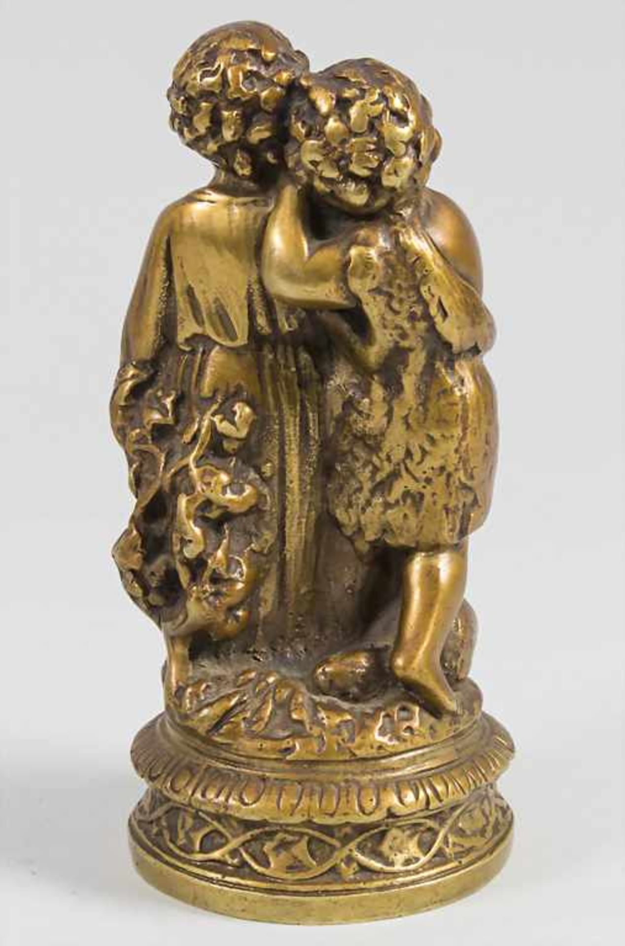 Jesus und Johannes der Täufer / A bronze 'Jesus and John the Baptist', 18.-19. Jh. - Image 3 of 4