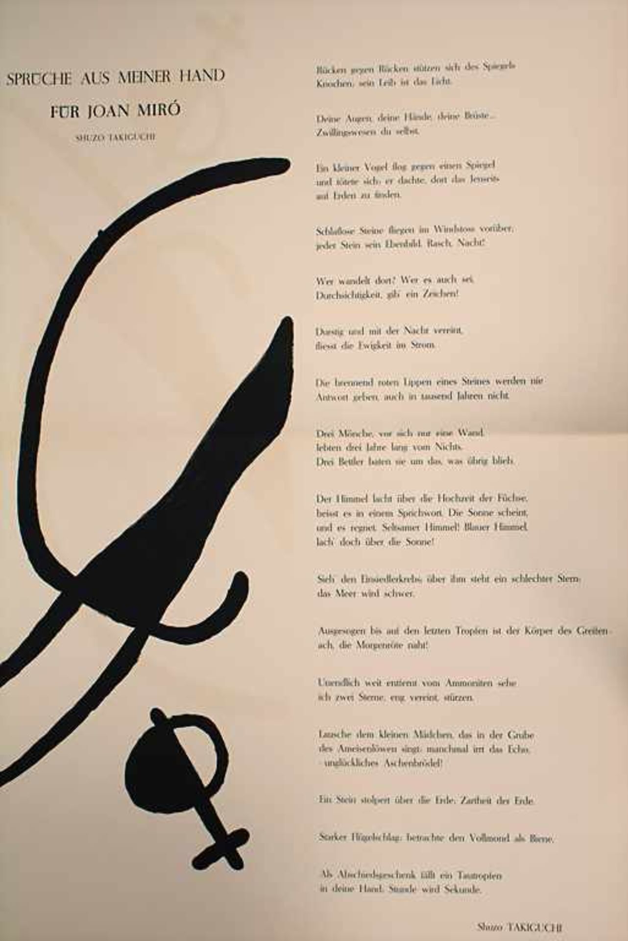 Shuzo Takiguchi: Große Mappe 'Handmade proverbs to Joan Miró' / A large folder 'Handmade proverbs to - Bild 4 aus 6