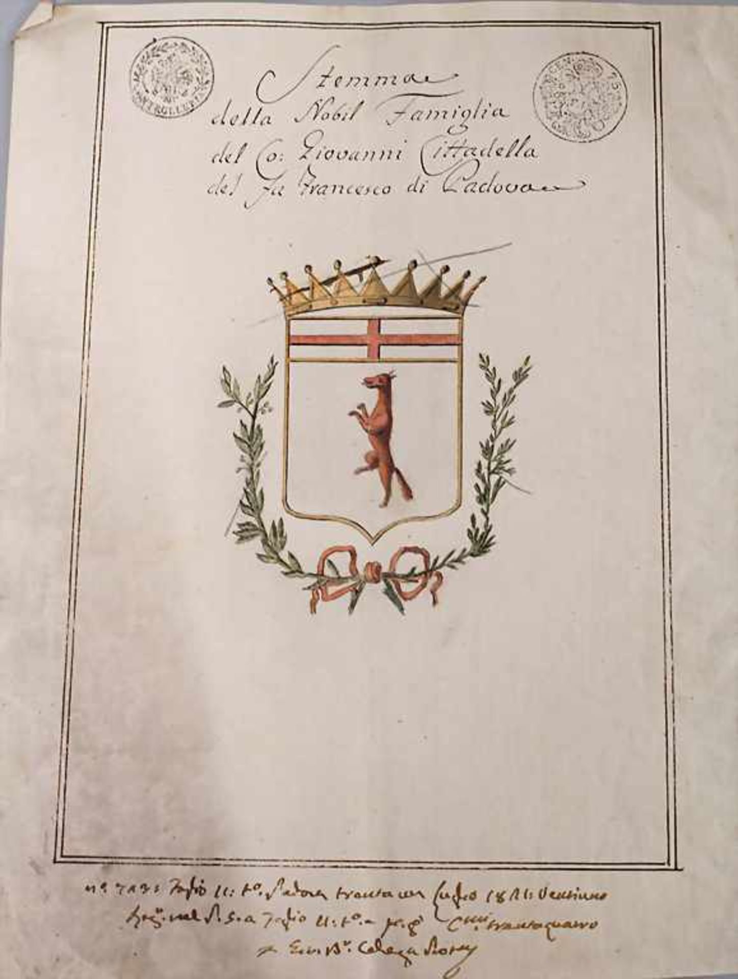 Heraldik: Sammlung 6 Adelswappen / A collection of 6 noble coats of arms, 18. Jh.Heraldik: S - Bild 7 aus 7