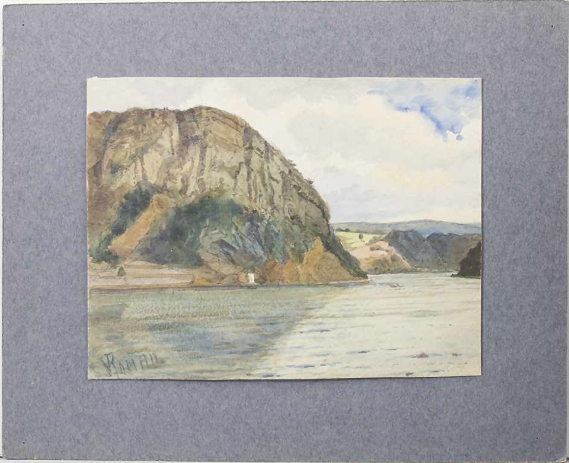 Viktor Roman (1841-1916), Rheinlandschaft 'Loreley' / A Rhine landscape 'Loreley' - Image 2 of 5