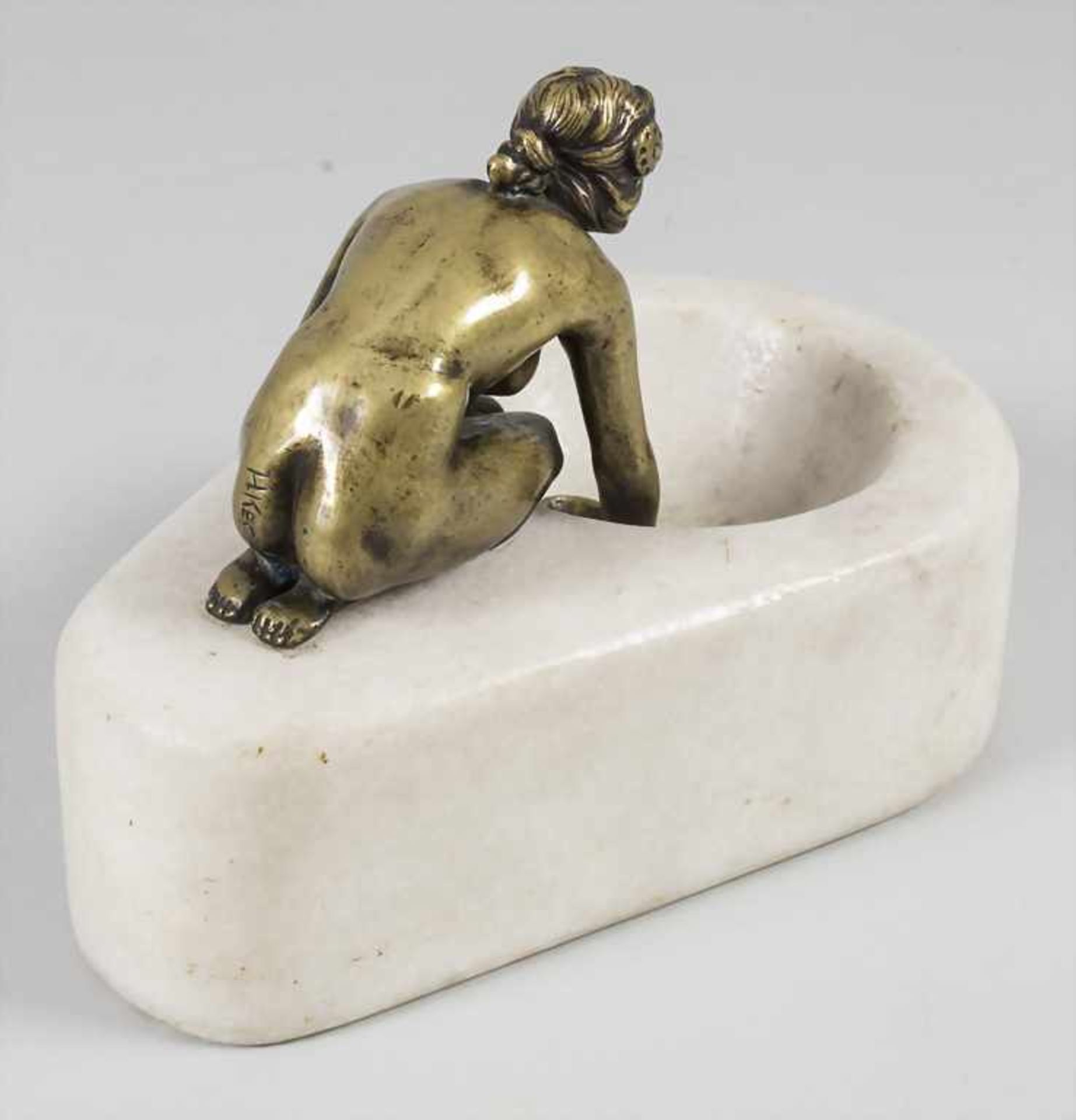 Jugendstil Bronze Skulptur 'Weiblicher Akt' / An Art Nouveau bronze sculpture of a female nude, Hans - Image 2 of 5
