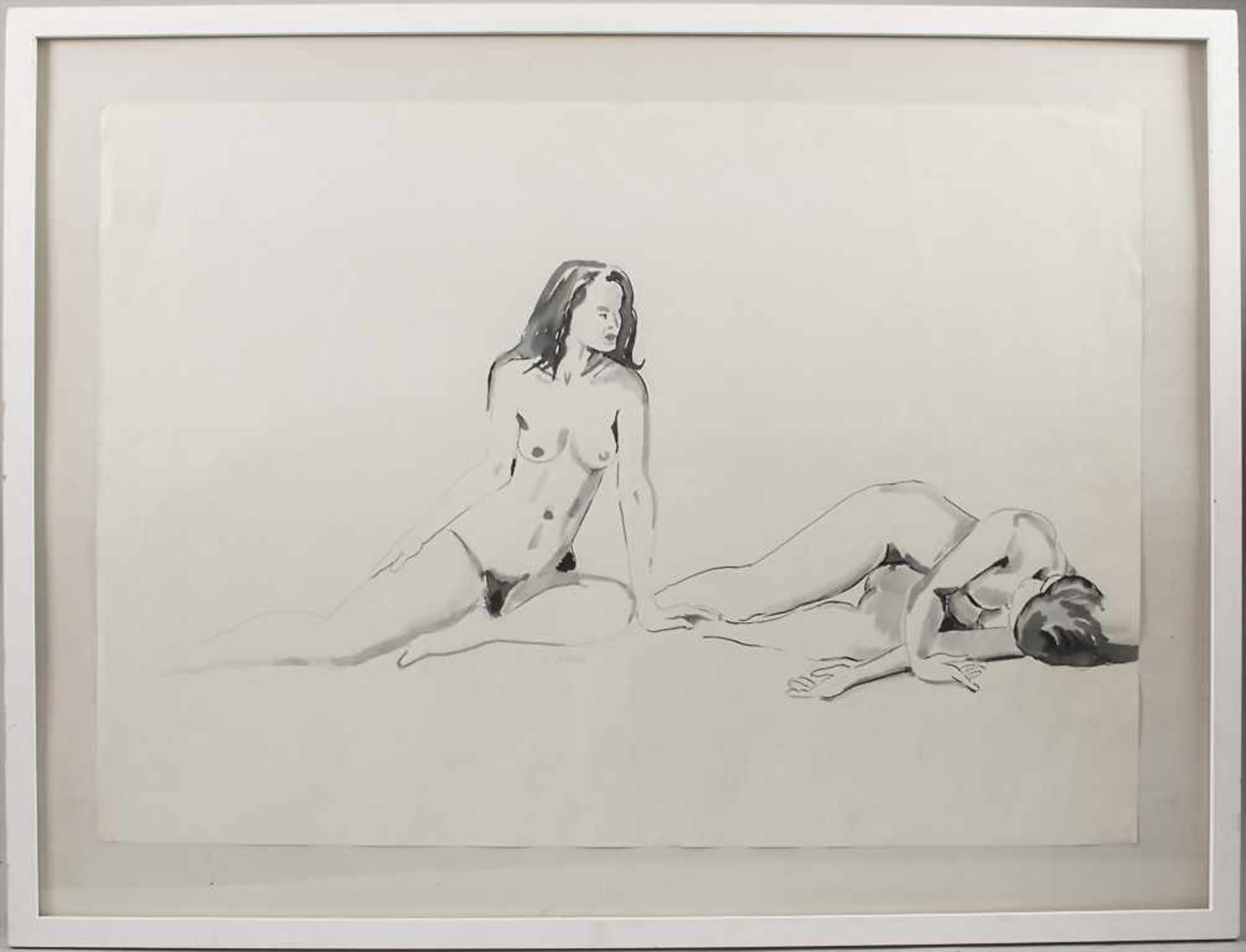 G. Jung (20. Jh.), '2 Posierende weibliche Akte' / '2 posing female nudes' - Image 2 of 5