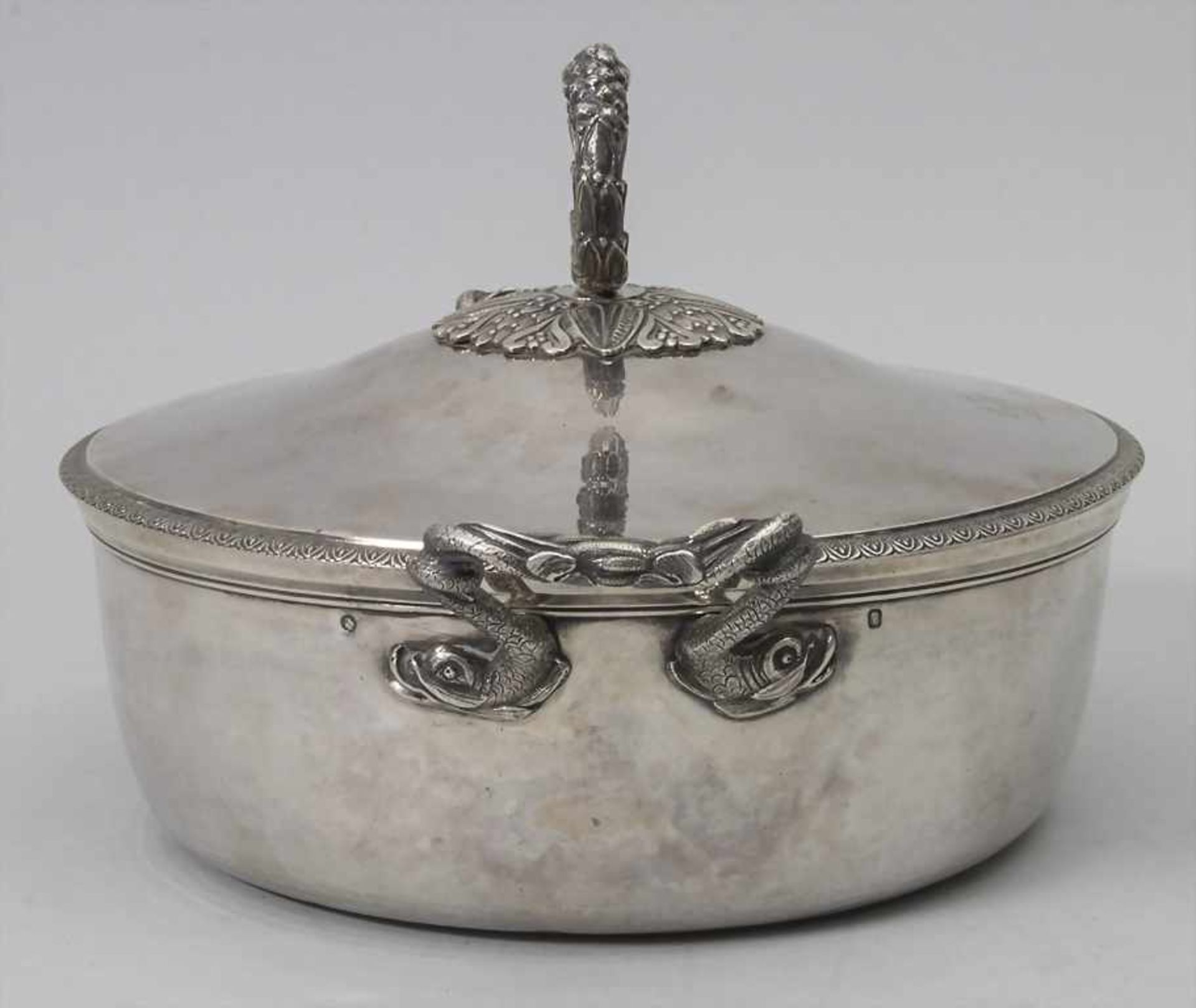 Deckelterrine / A covered silver tureen / Légumier en argent, J.A. Cressend, Paris, nach - Bild 2 aus 14