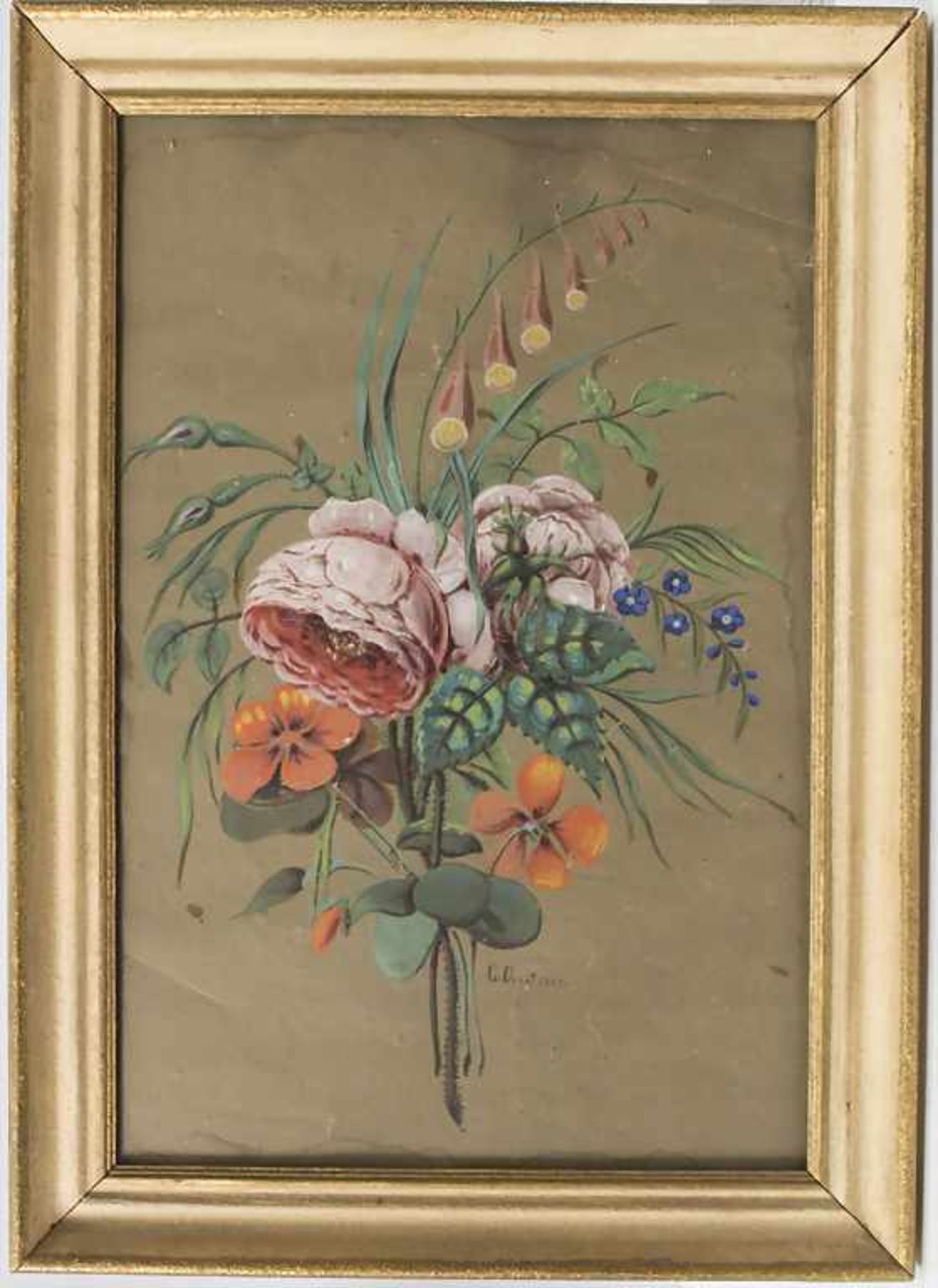 G. Uriot (tätig um 1857), 'Blumenstrauß' / 'A bouquet of flowers' - Image 2 of 4