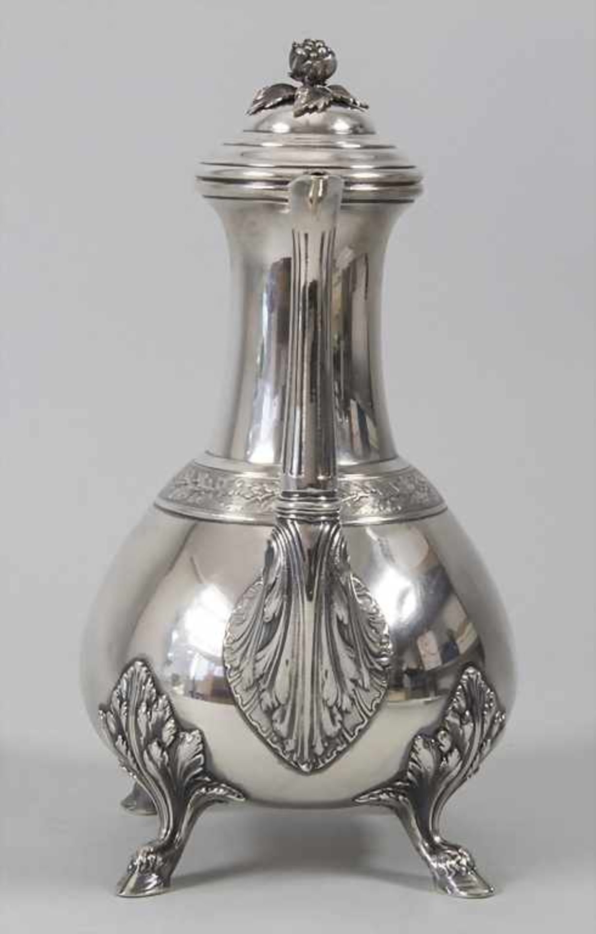 Kaffeekanne / A silver coffee pot, Nancy, Frankreich, um 1900 - Bild 2 aus 11