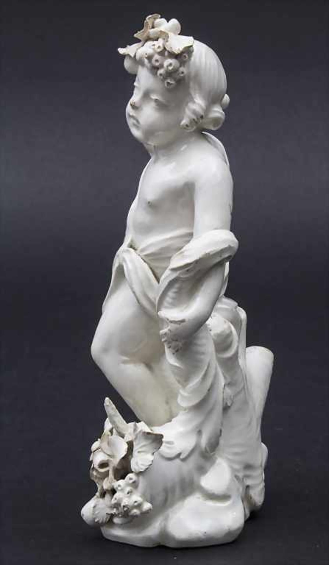 Frühe Fayence-Figur 'Allegorie des Sommers' / An early faience allegorical figurine of 'the Summer', - Bild 2 aus 8