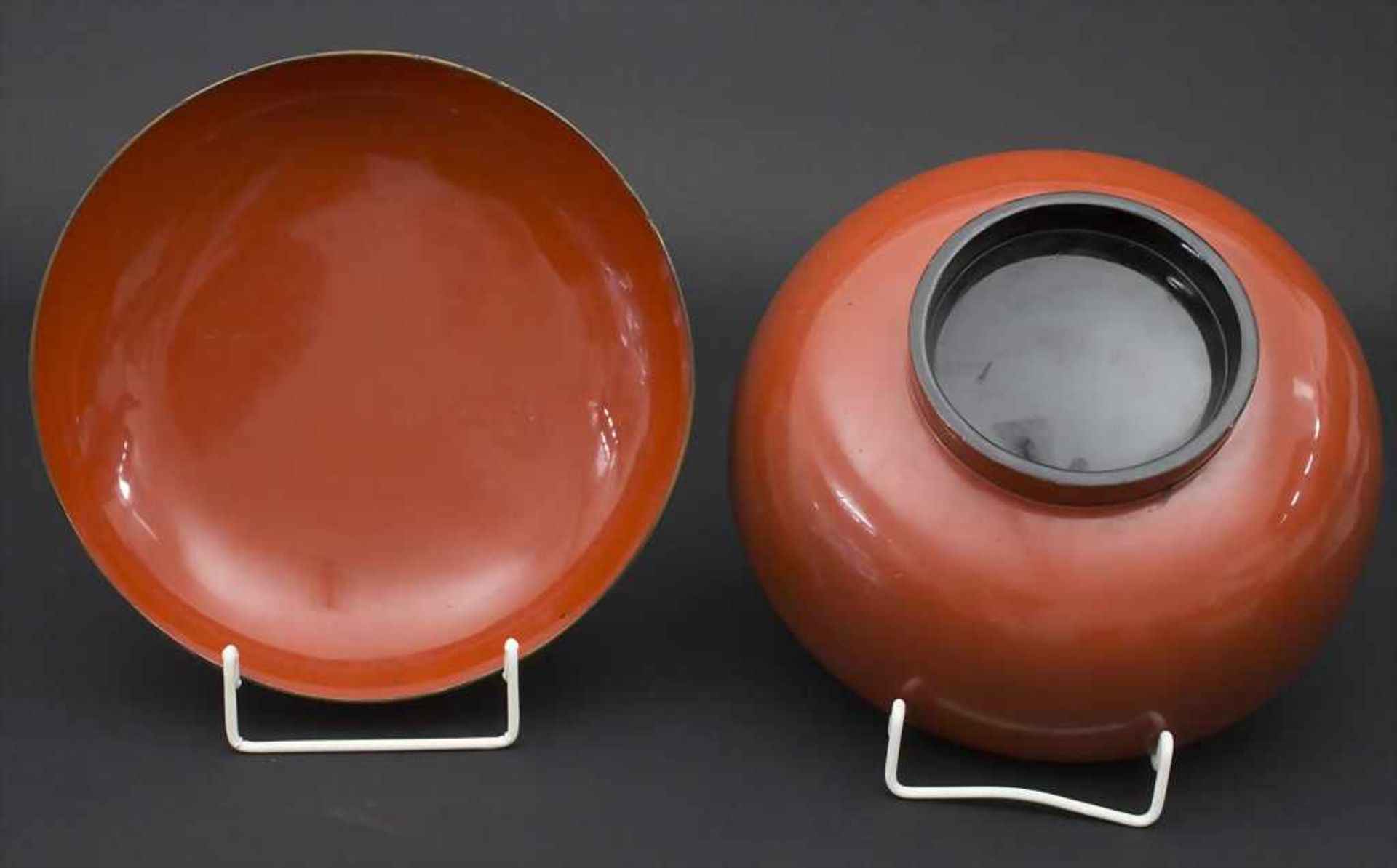 Lack-Deckelkumme / A lacquered lidded bowl, China / Japan, 19. Jh. - Bild 4 aus 5