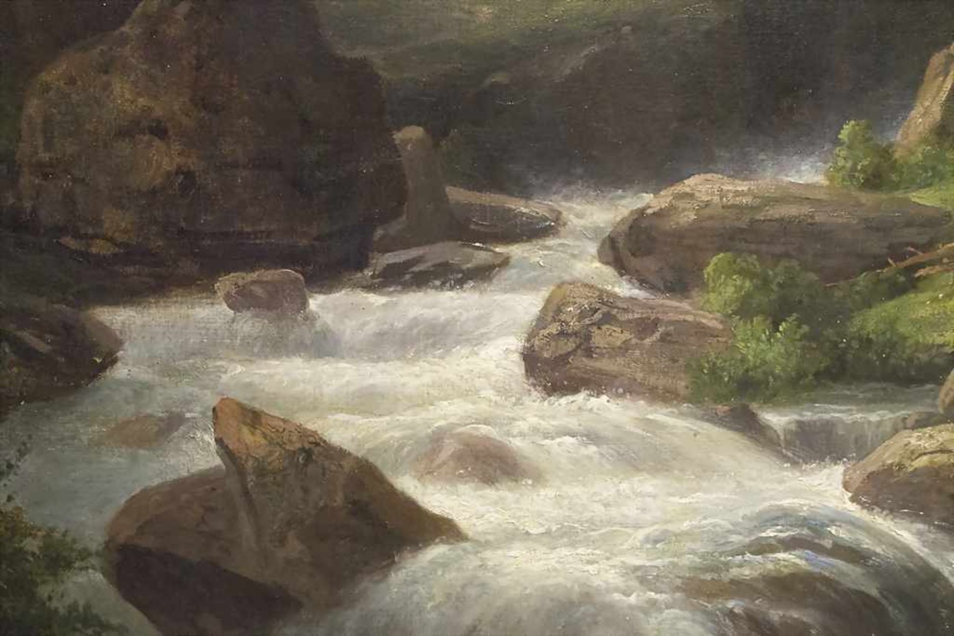 Jakob Joseph Zelger (1812-1885), 'Gebirgsbach Reuss vor Bergkulisse' / 'The mountain stream Reuss' - Bild 3 aus 7