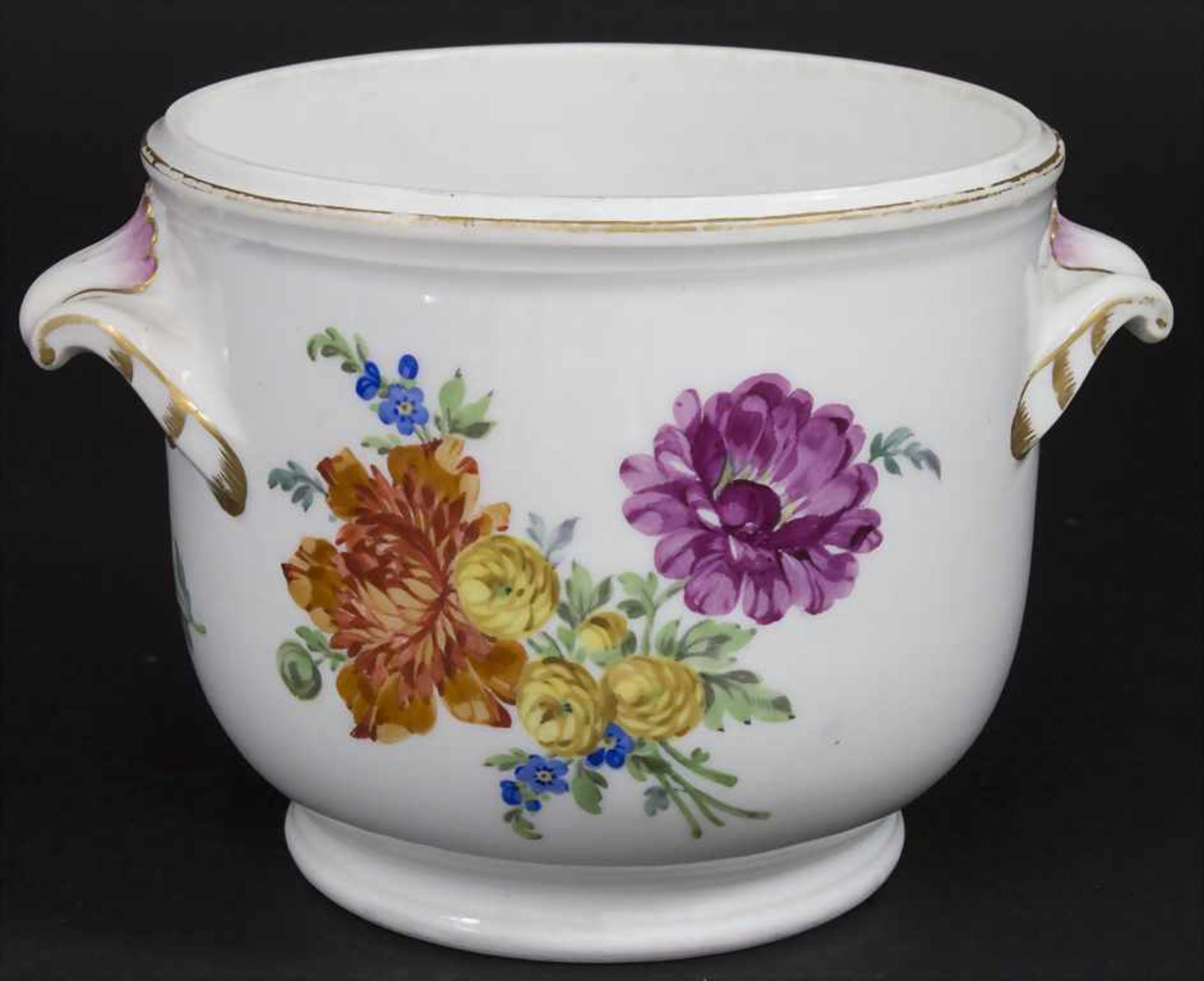 Cachepot mit Blumendekor / A cachepot with flowers, Meissen, Marcolini-Periode, 1774-1814 - Image 3 of 6