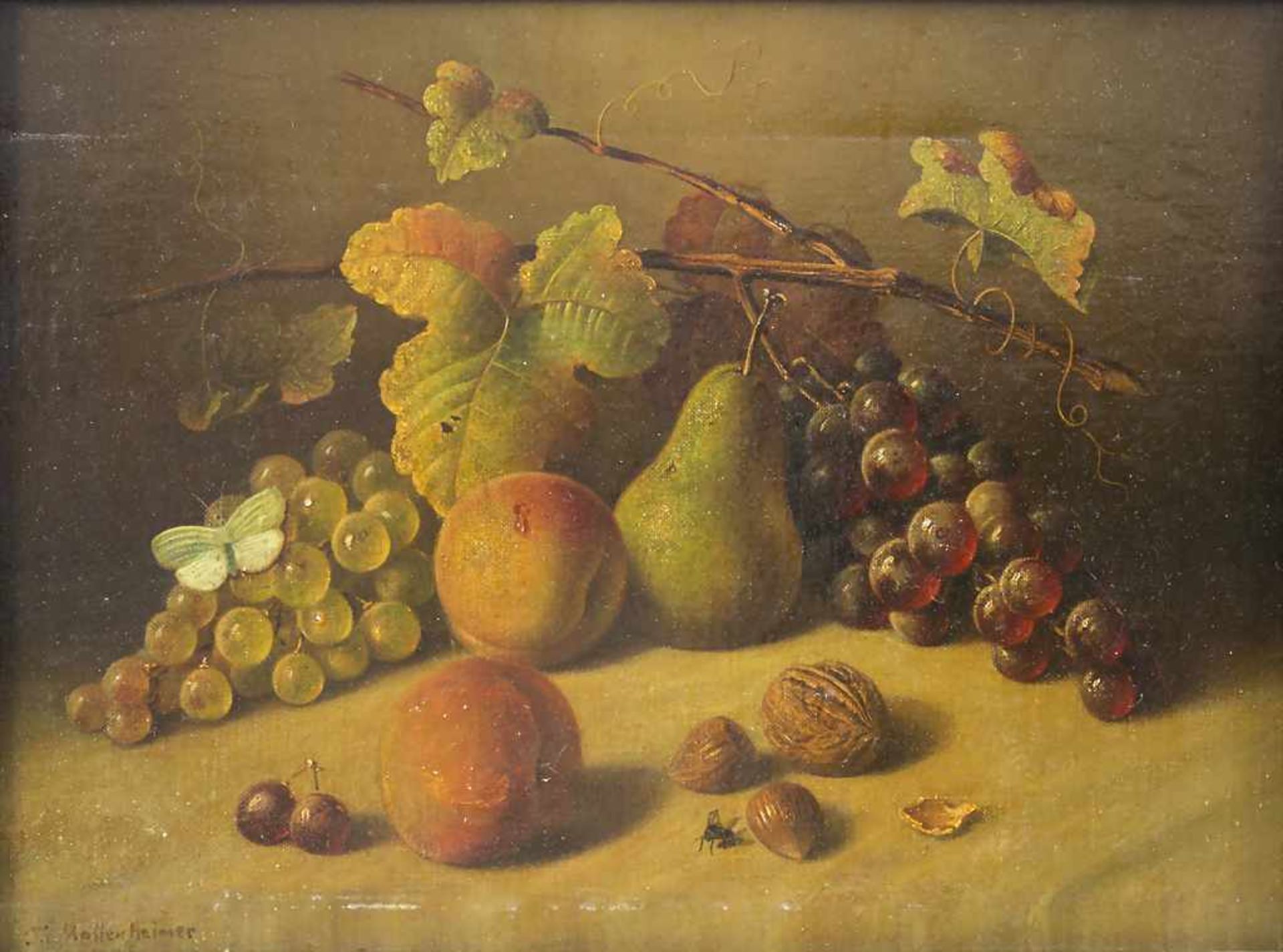 Theodor Mattenheimer (1787-1856), 'Früchtestillleben mit Insekten' / 'A fruit still life with