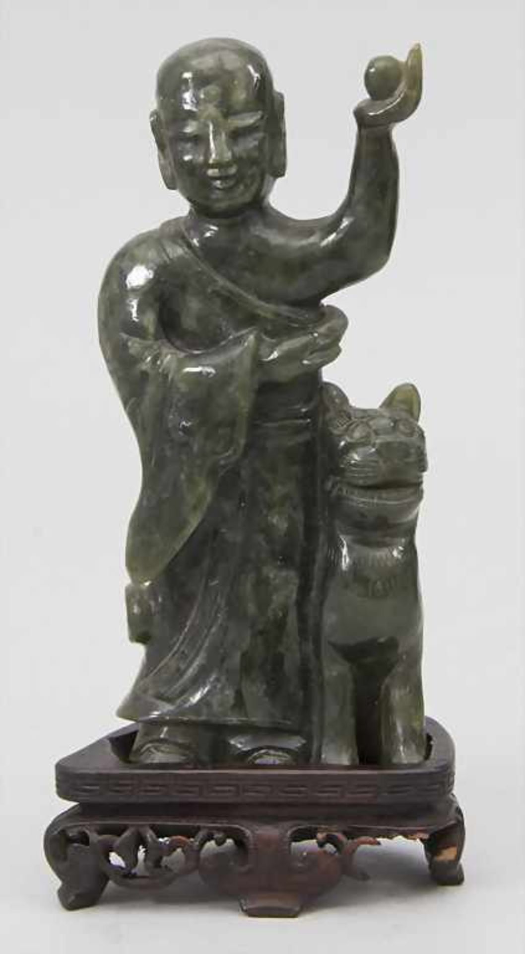 Mönch mit Tiger / A monk with a tiger, China, Qing-Dynastie (1644-1911), wohl 18./19. Jh.