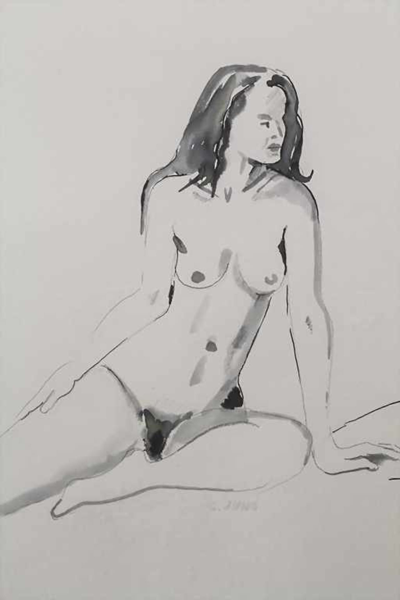 G. Jung (20. Jh.), '2 Posierende weibliche Akte' / '2 posing female nudes' - Image 3 of 5