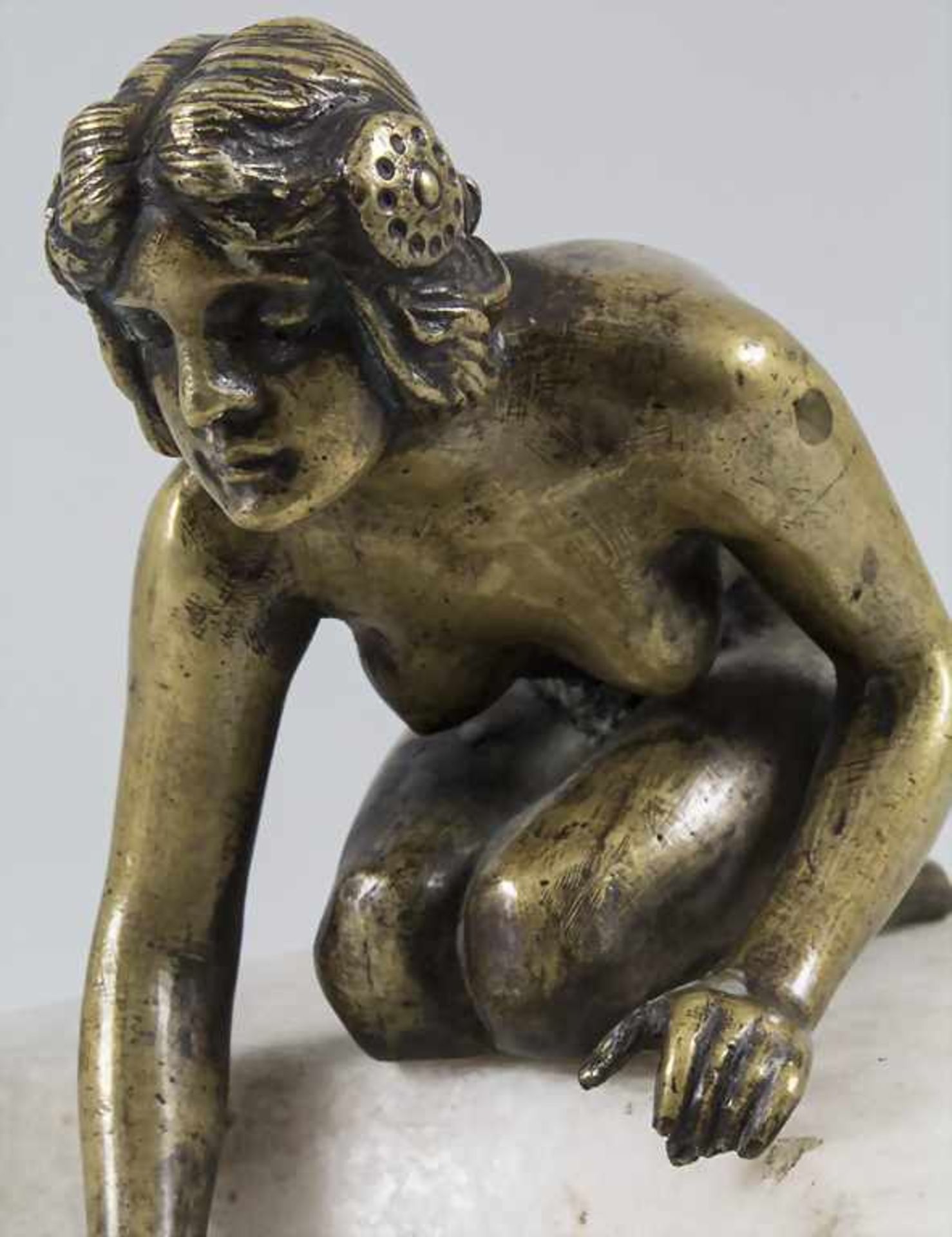 Jugendstil Bronze Skulptur 'Weiblicher Akt' / An Art Nouveau bronze sculpture of a female nude, Hans - Image 3 of 5