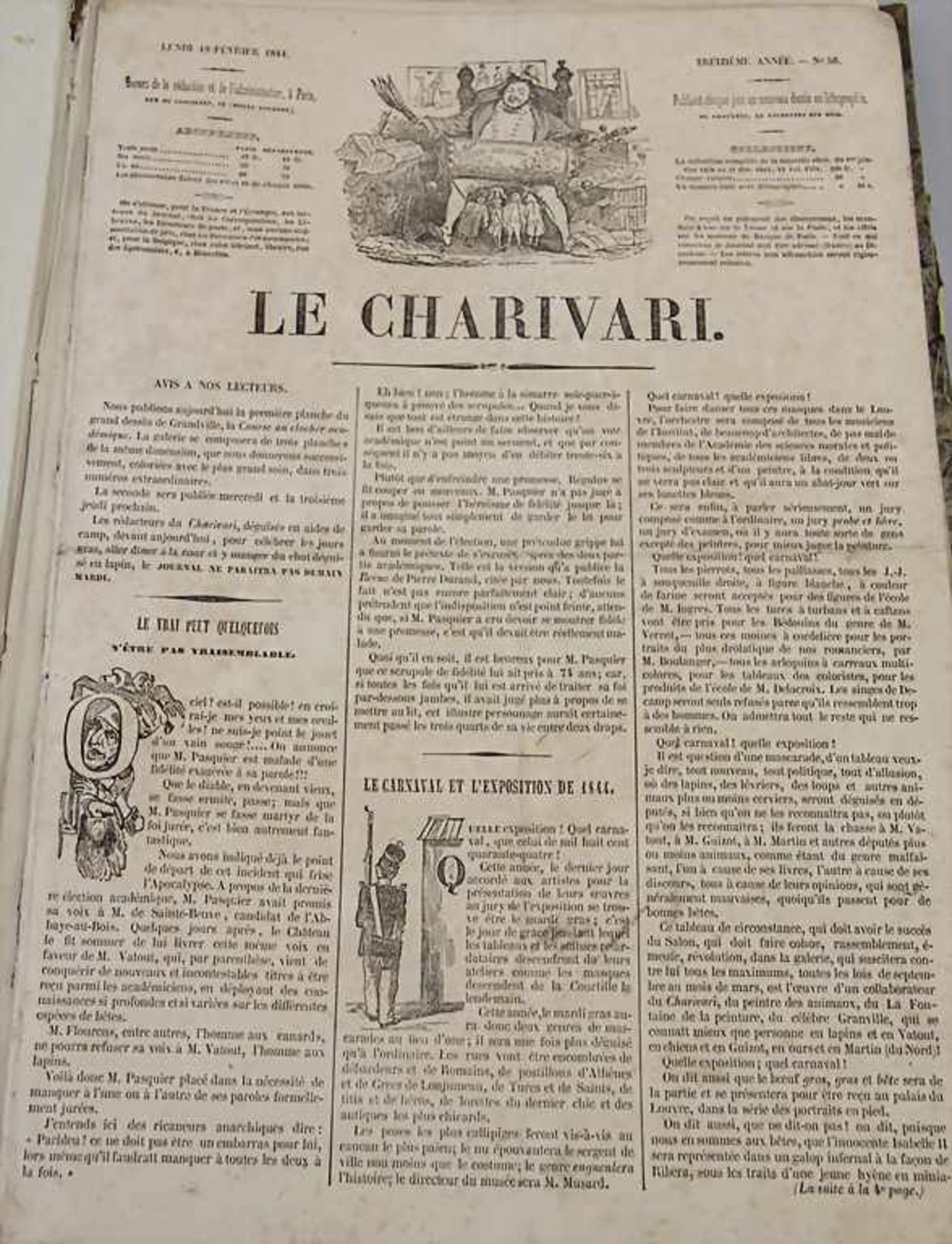 Zeitschriftensammlung 'Charivari' / A collection of magazines 'Charivari', August 1843-Juni - Bild 3 aus 10