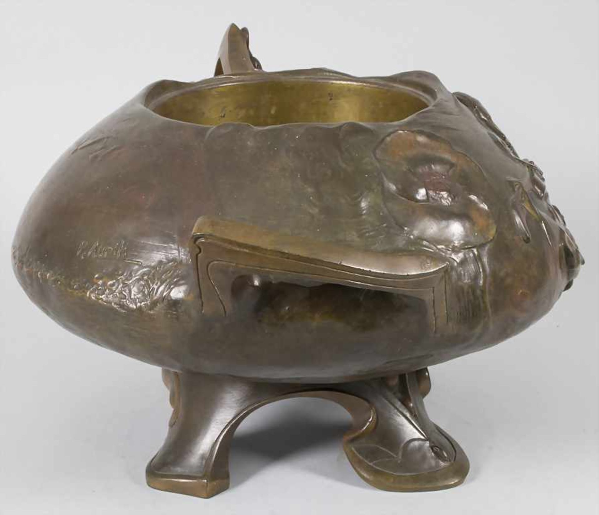 Richard Aurili (1834 - 1914), Jugendstil Jardiniere / An Art Nouveau bronze jardiniere - Image 4 of 9