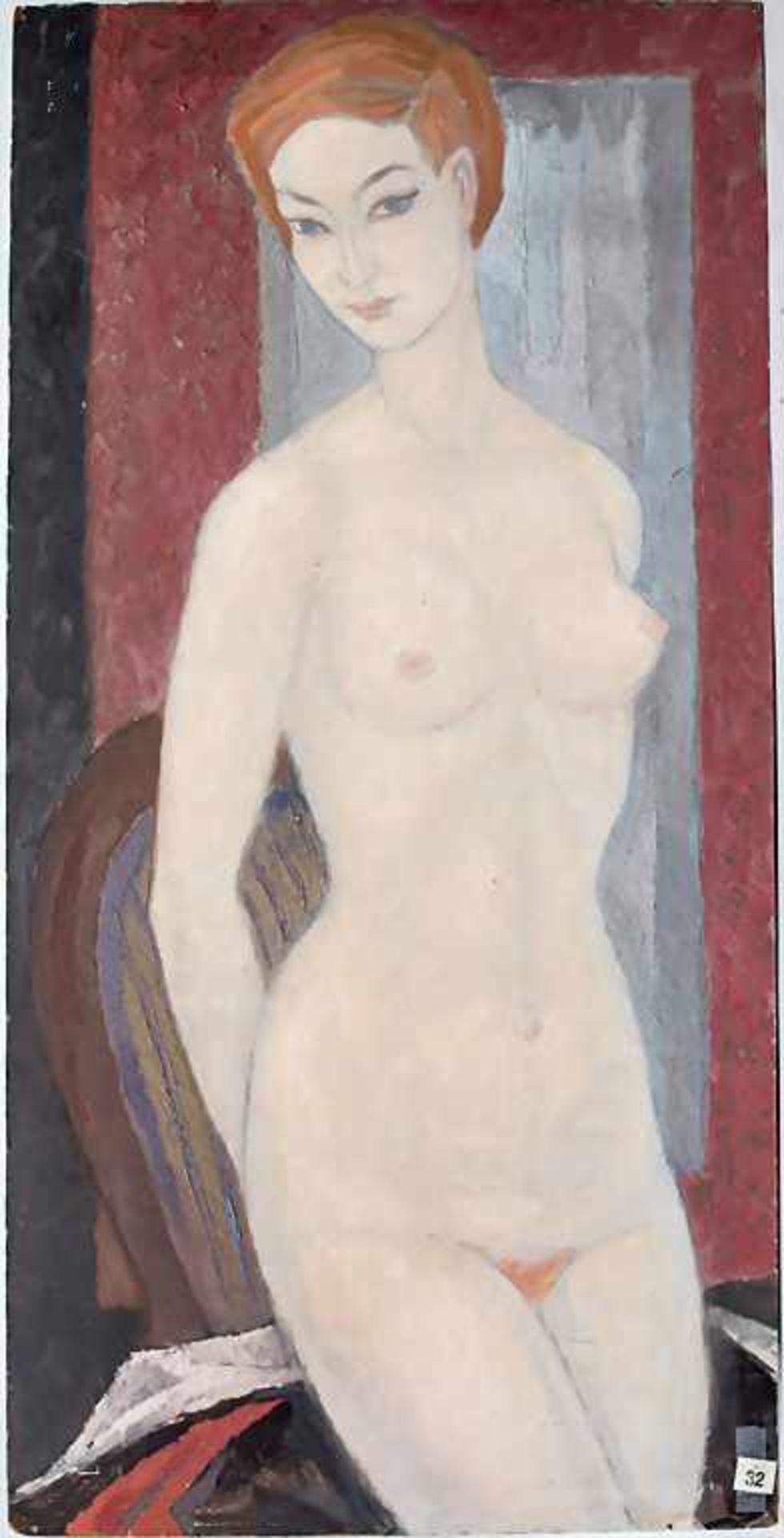 Hardy Schneider-Sato (1919-2002), 'Rothaariger weiblicher Akt' / 'A red-haired female nude'