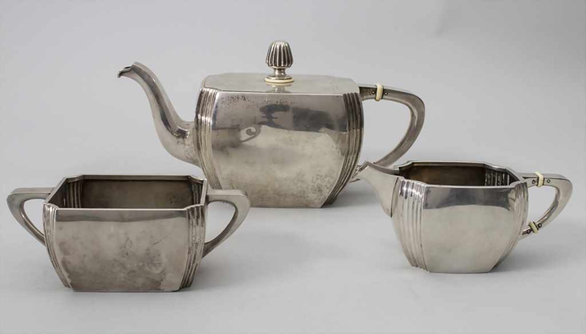 Teekern / An Art Déco silver tea set, Wien / Vienna, um 1900