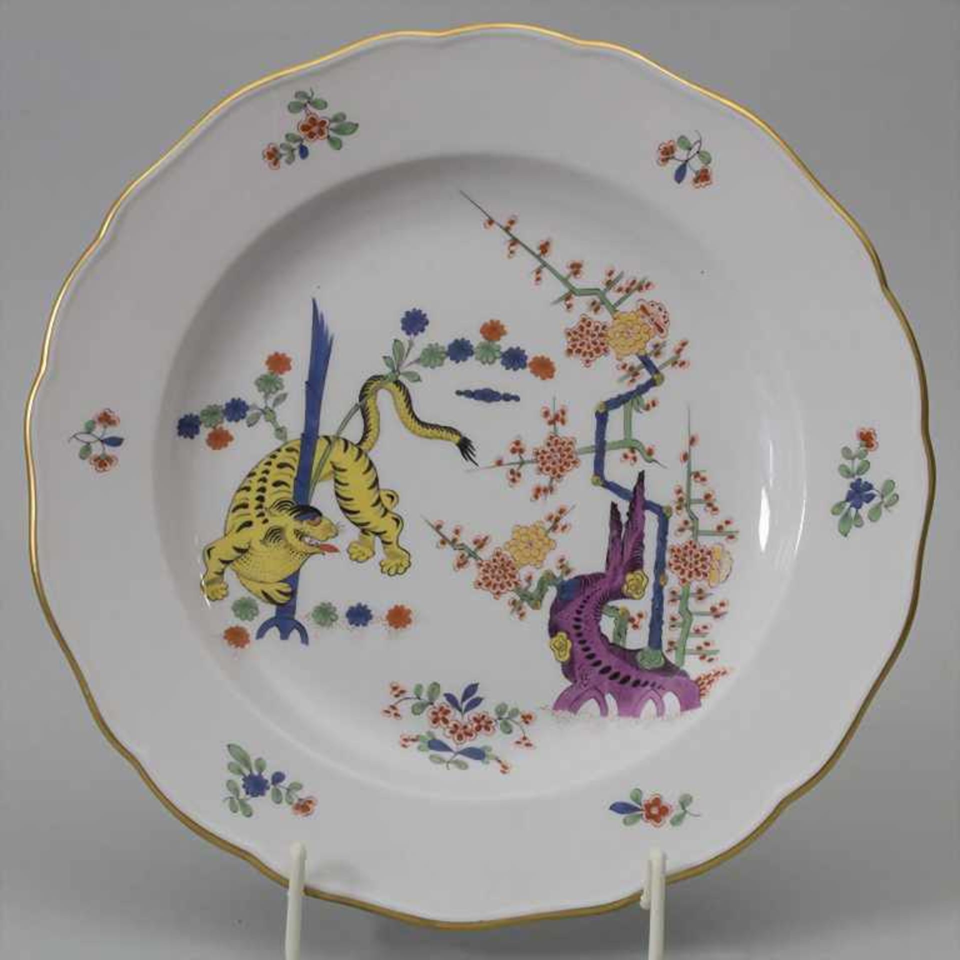 Teller 'Gelber Löwe' / A plate 'yellow lion', Meissen, 20. Jh.