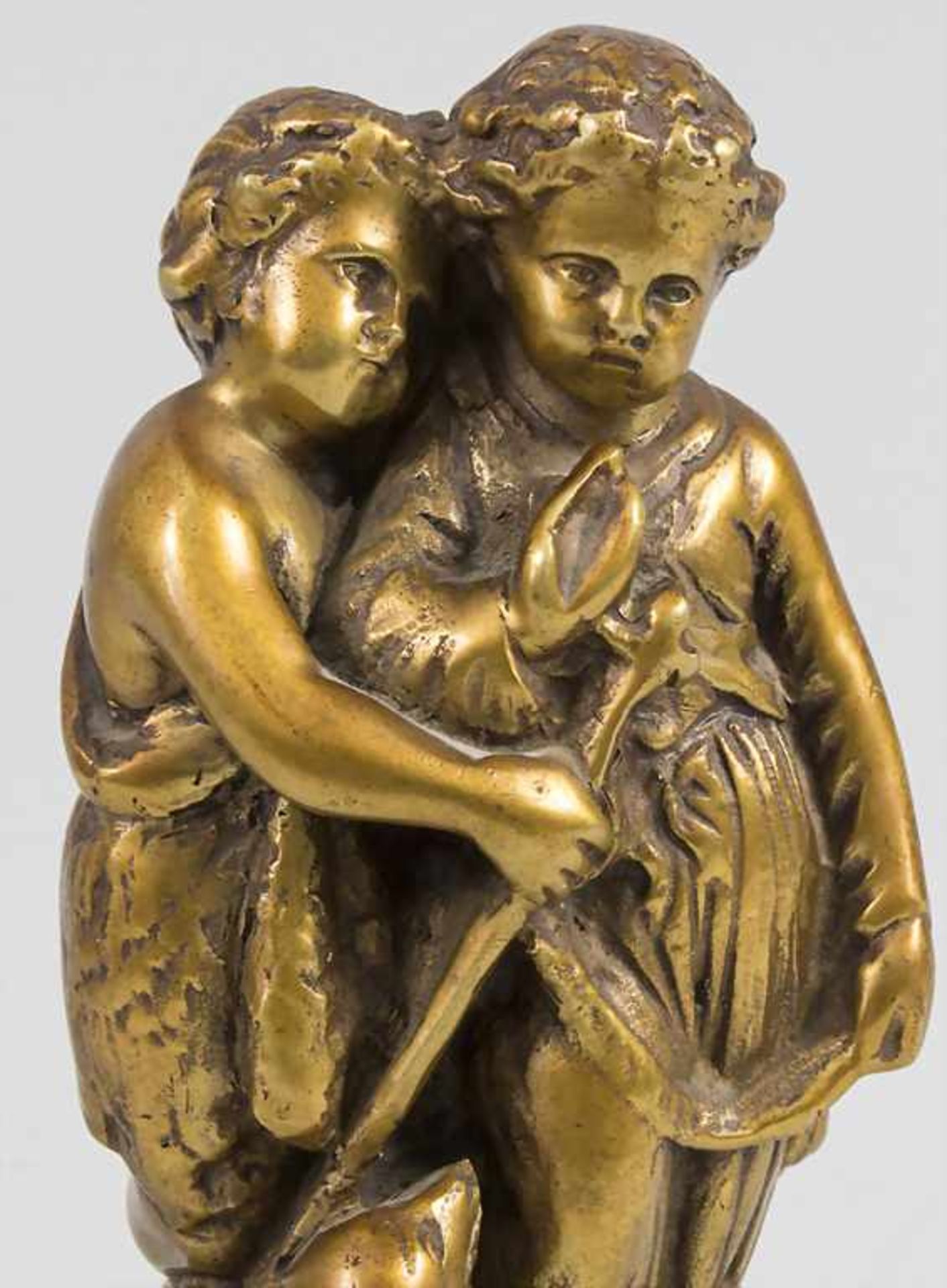 Jesus und Johannes der Täufer / A bronze 'Jesus and John the Baptist', 18.-19. Jh. - Image 2 of 4