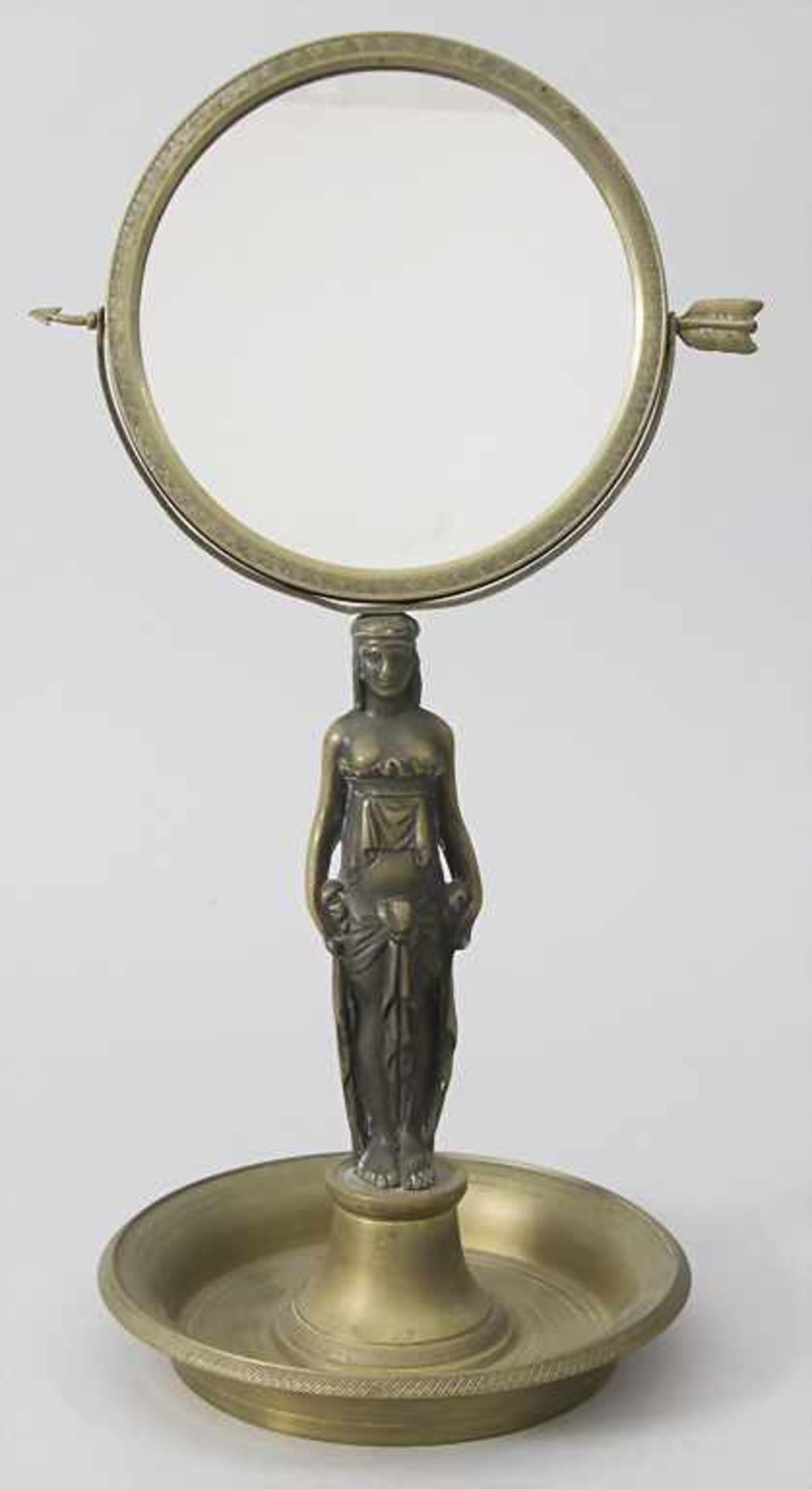 Figürlicher Tischspiegel / A figural bronze mirror, Frankreich, 19. Jh