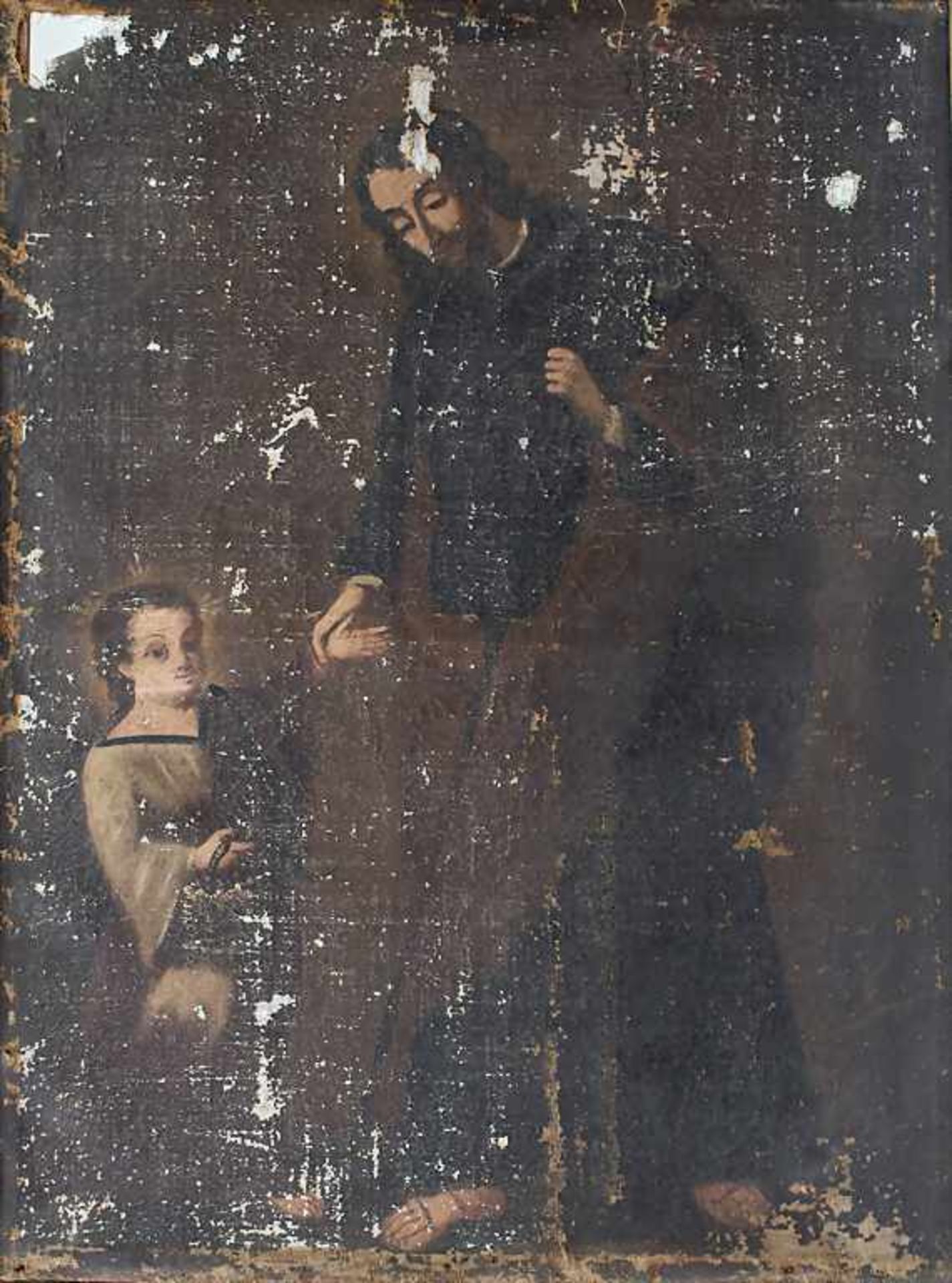 Künstler des 18. Jh., 2 Gemälde 'Schutzmantelmadonna' und 'Christuskind' / 2 paintings 'A Virgin - Bild 2 aus 9