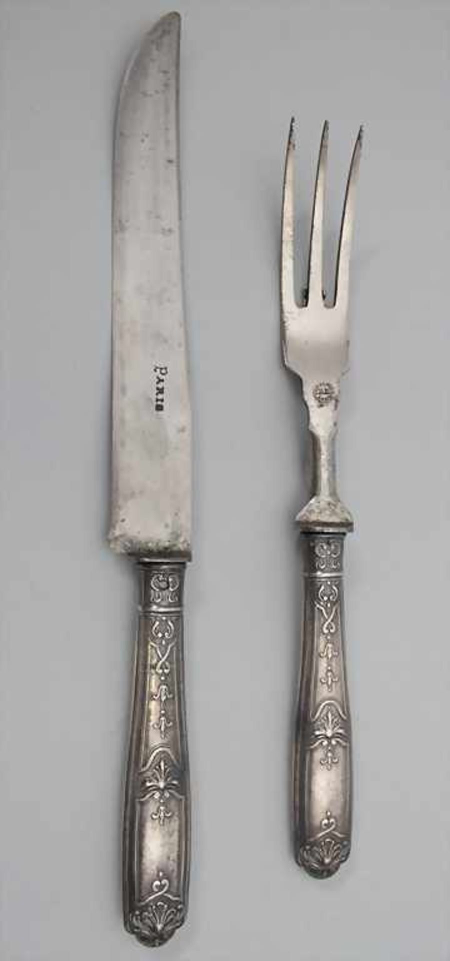 Tranchierbesteck / A 2-piece carving set, Paris, um 1880