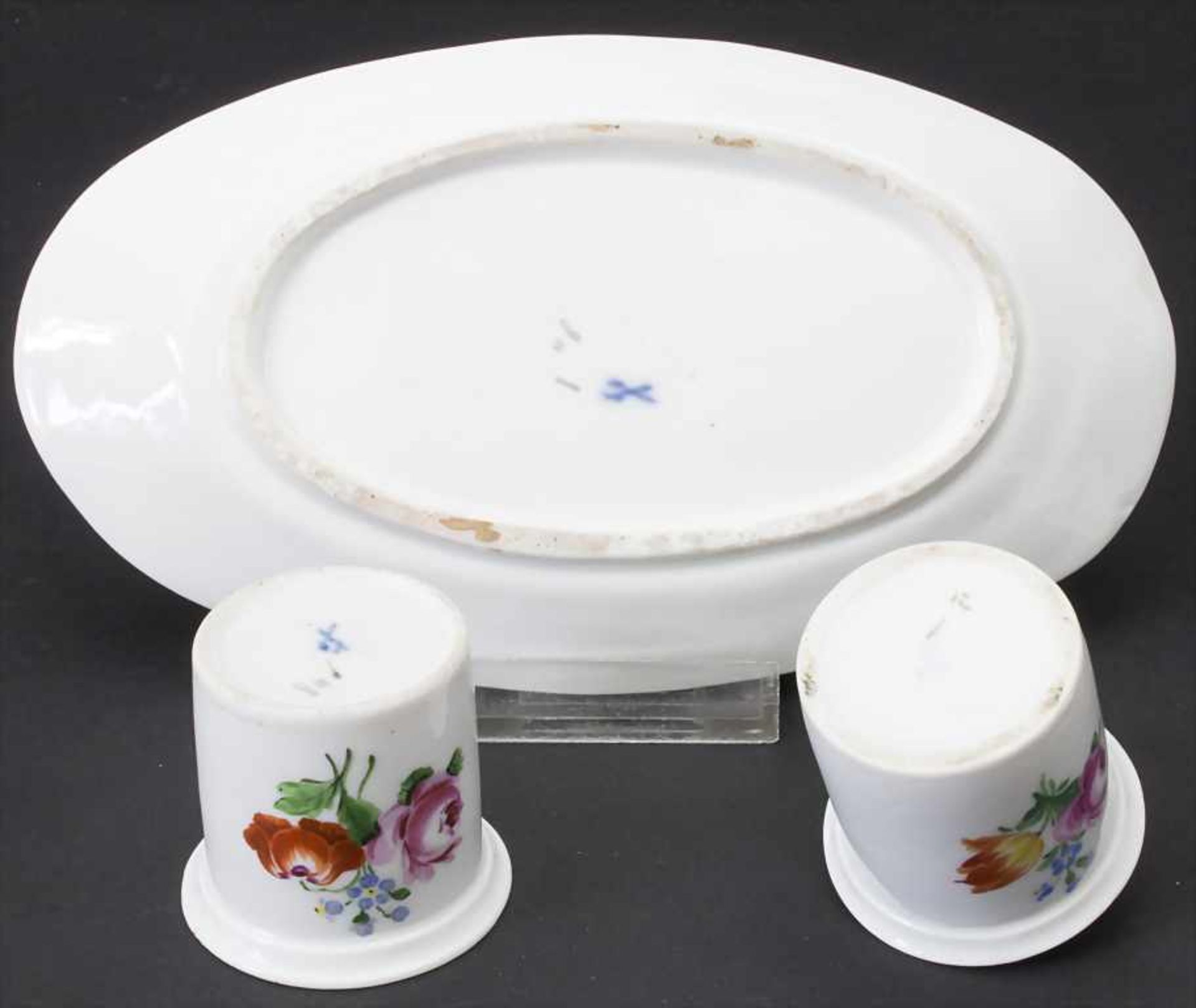 3-teiliges Schreibzeug / A 3-piece writing set, Meissen, 2. Hälfte 18. Jh. - Bild 4 aus 5