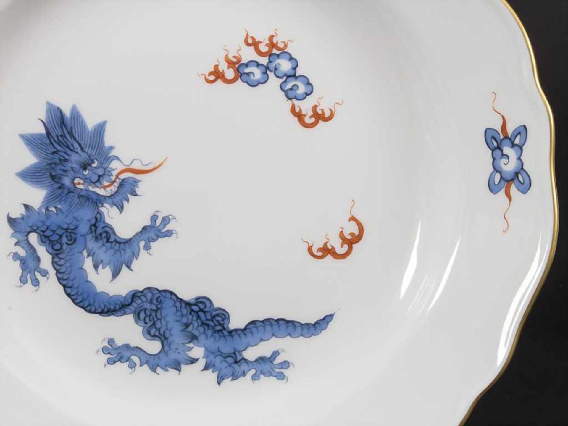 Tête à Tête 'Blauer Drache' / A Blue Dragon coffee set for two, Meissen, 20. Jh. - Image 15 of 18