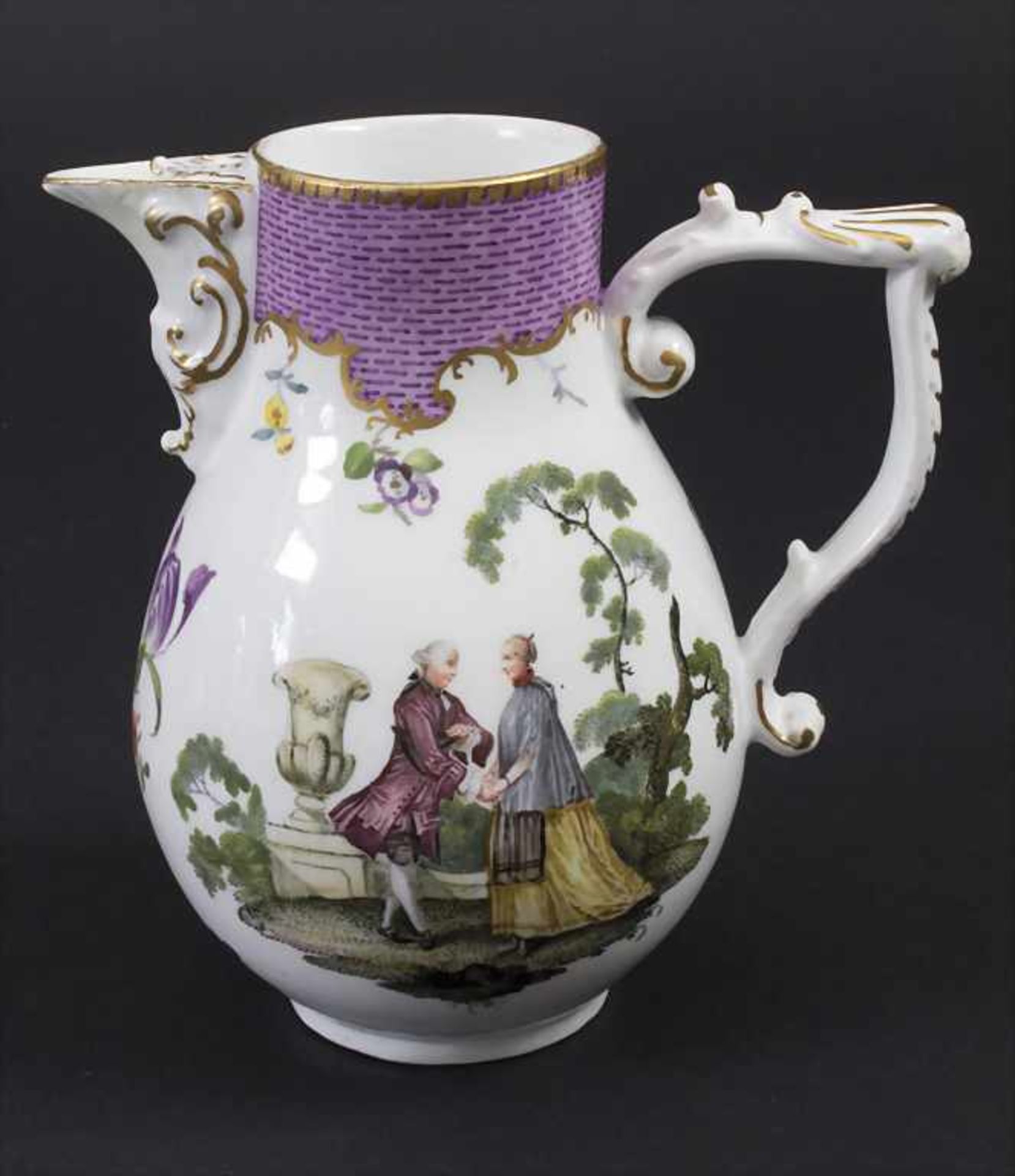 Kännchen mit Watteau-Malerei / A jug with galant scenes, Meissen, um 1740-45