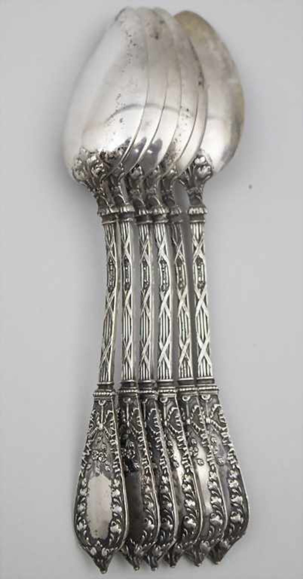 6 Kaffeelöffel / 6 silver coffee spoons, Karl Kaltenbach & Söhne, Altensteig, um 1880 - Bild 6 aus 6