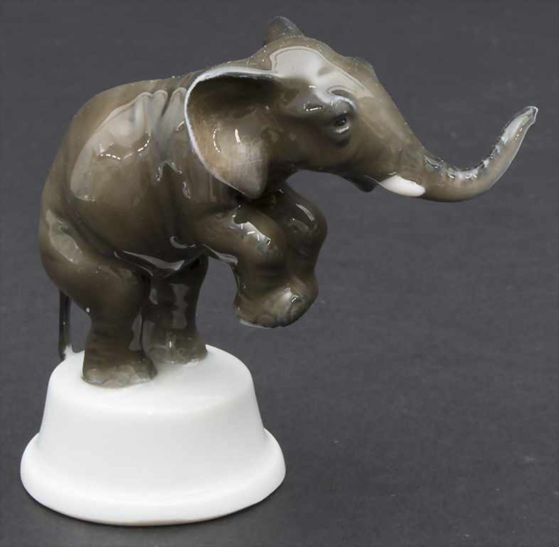 Tanzender Elefant / A dancing elephant, Karl Himmelstoss, Kunstabteilung Rosenthal, Selb, - Image 3 of 5