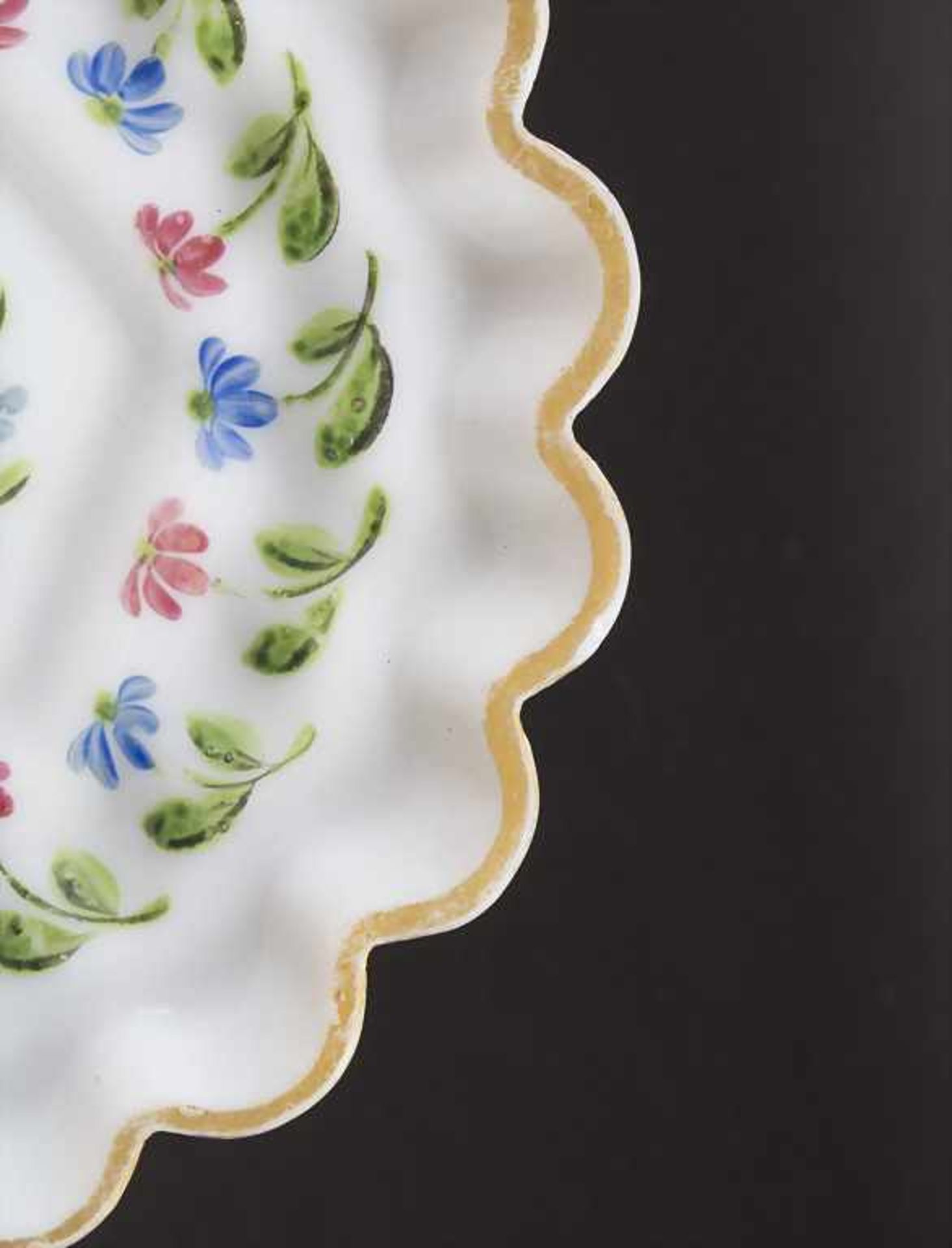 Kleine Biedermeier-Schale / A small Biedermeier frosted glass dish, deutsch, um 1820 - Image 3 of 4