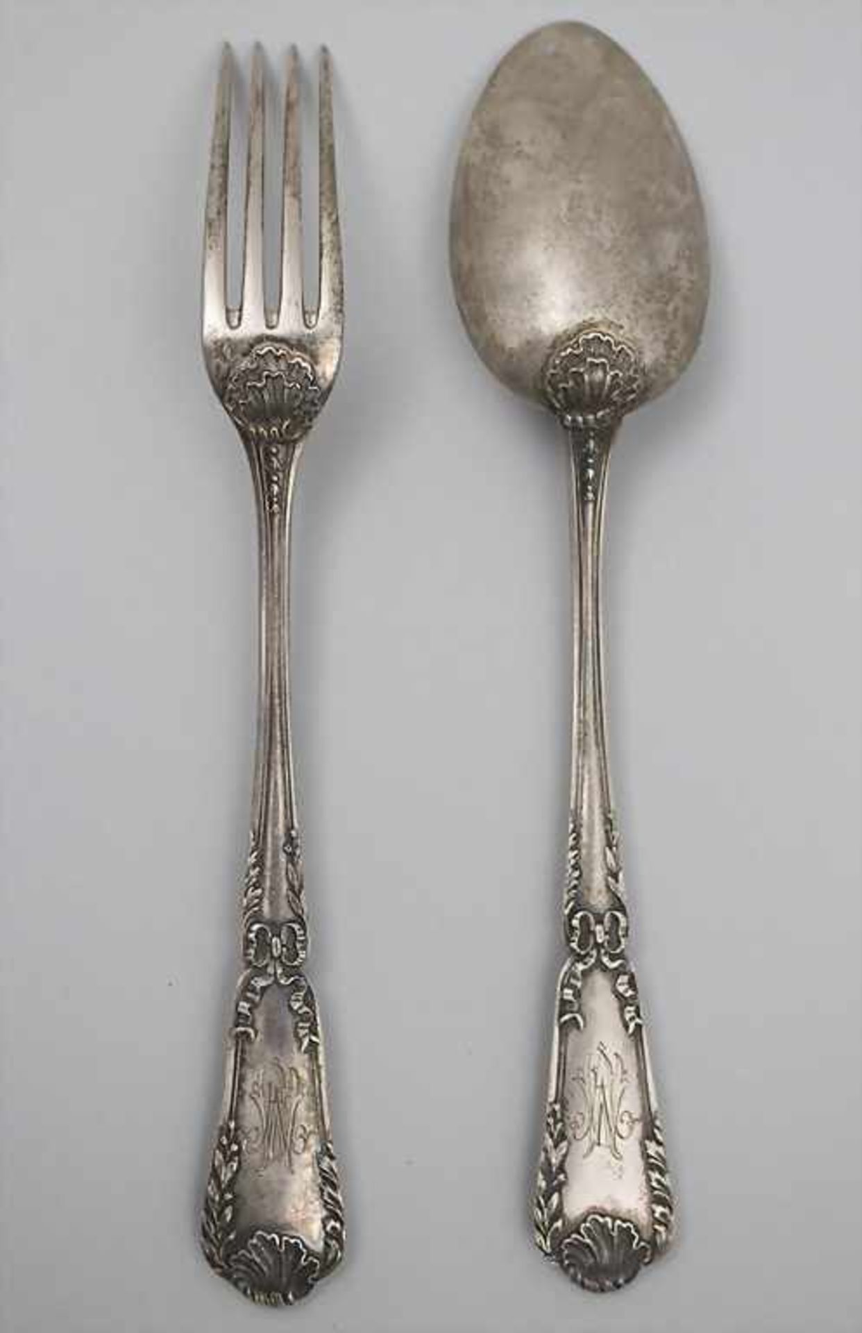 Löffel und Gabel / A silver spoon and fork, Emile Puiforcat, Paris, um 1880 - Bild 2 aus 7