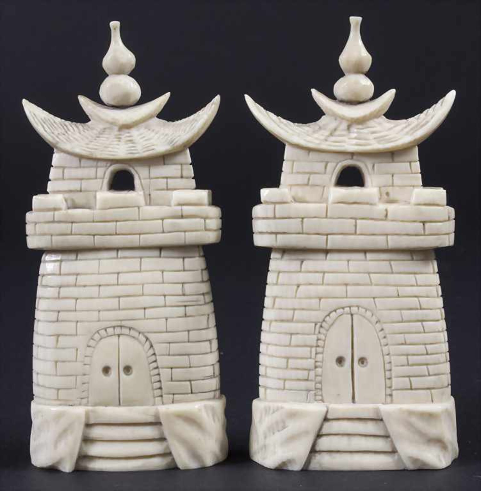 Elfenbein-Schachspiel / An ivory chess game, China, um 1920 - Image 3 of 33