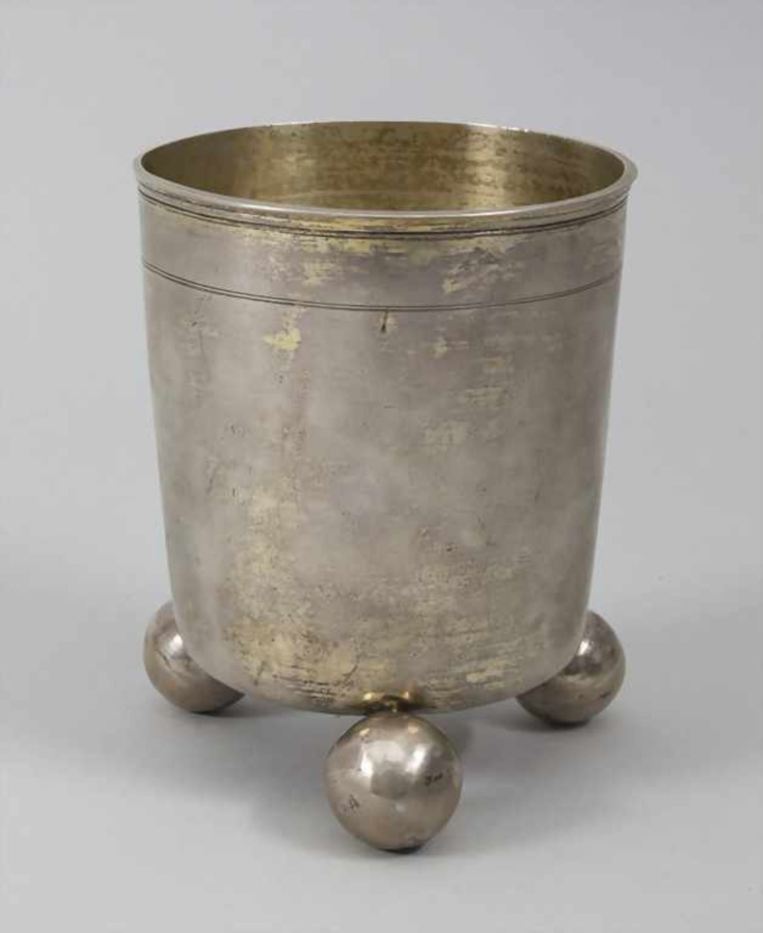 Barock Kugelfussbecher / A Baroque silver beaker, Gottfried Schmidt, Leipzig, um 1682-84