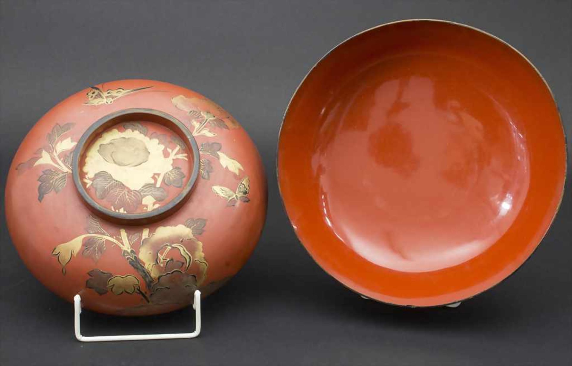 Lack-Deckelkumme / A lacquered lidded bowl, China / Japan, 19. Jh. - Bild 3 aus 5