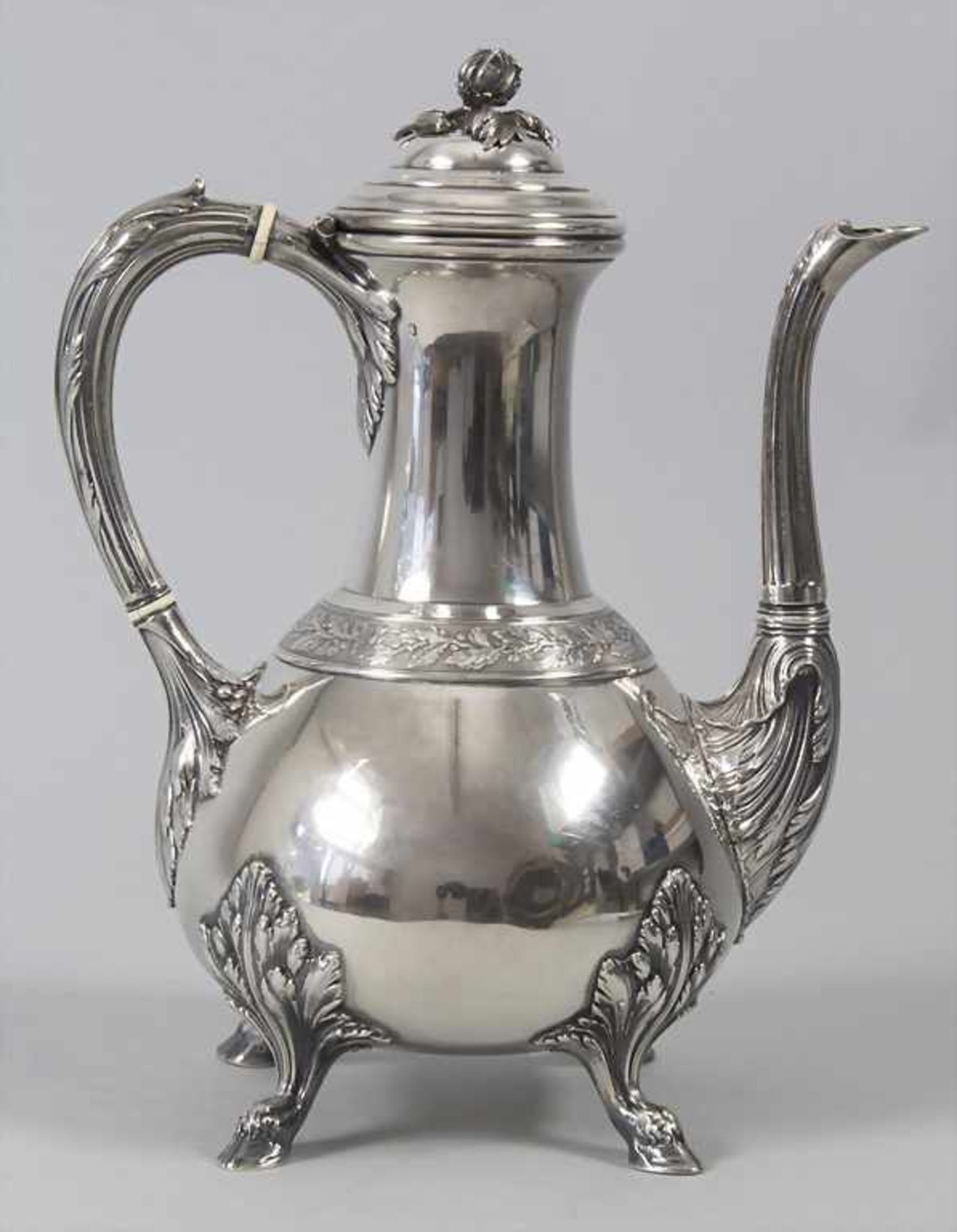 Kaffeekanne / A silver coffee pot, Nancy, Frankreich, um 1900 - Bild 4 aus 11