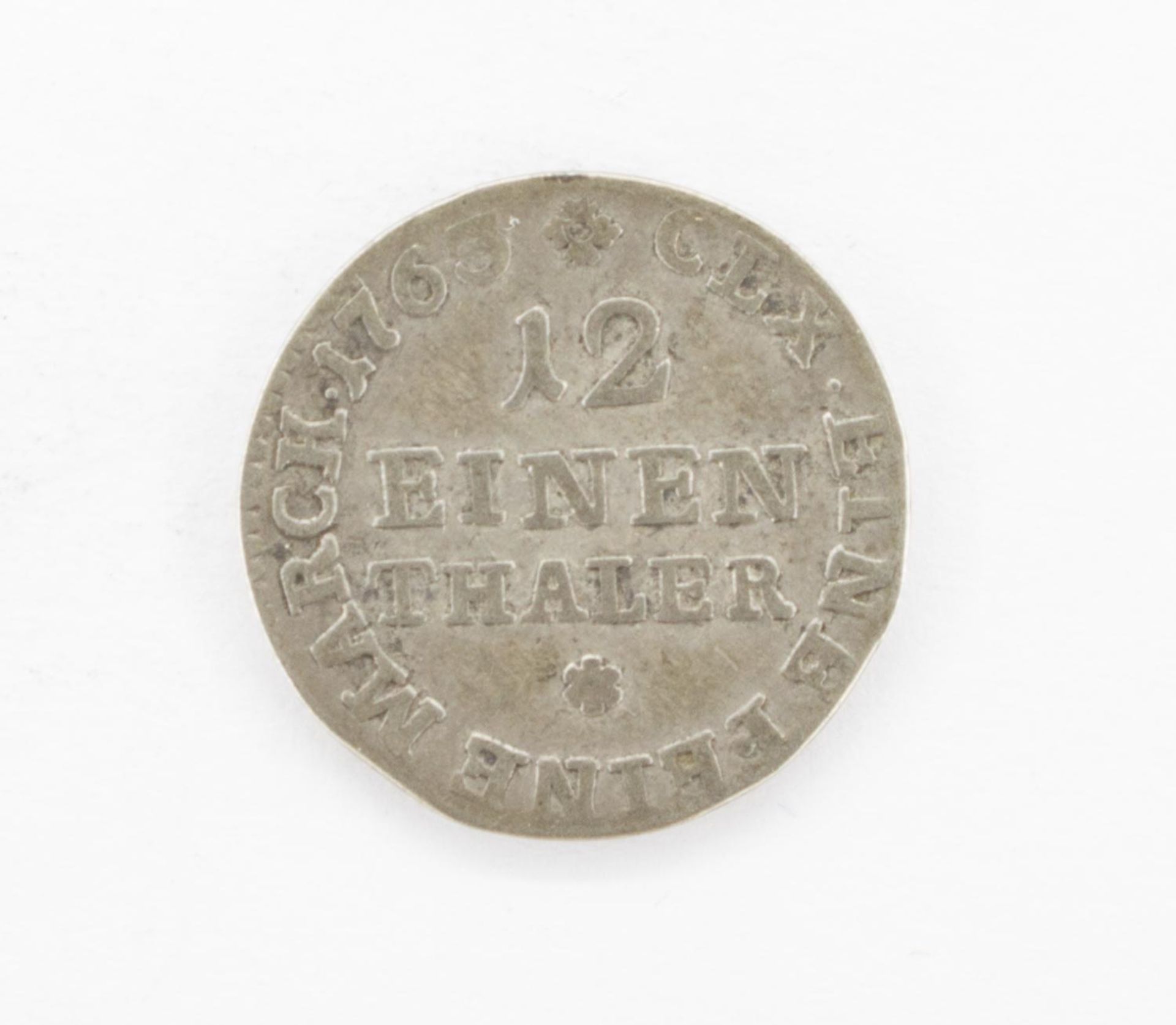 1/12 TalerSachsen 1763, Friedrich August III., Silber, ss+ - Image 2 of 2