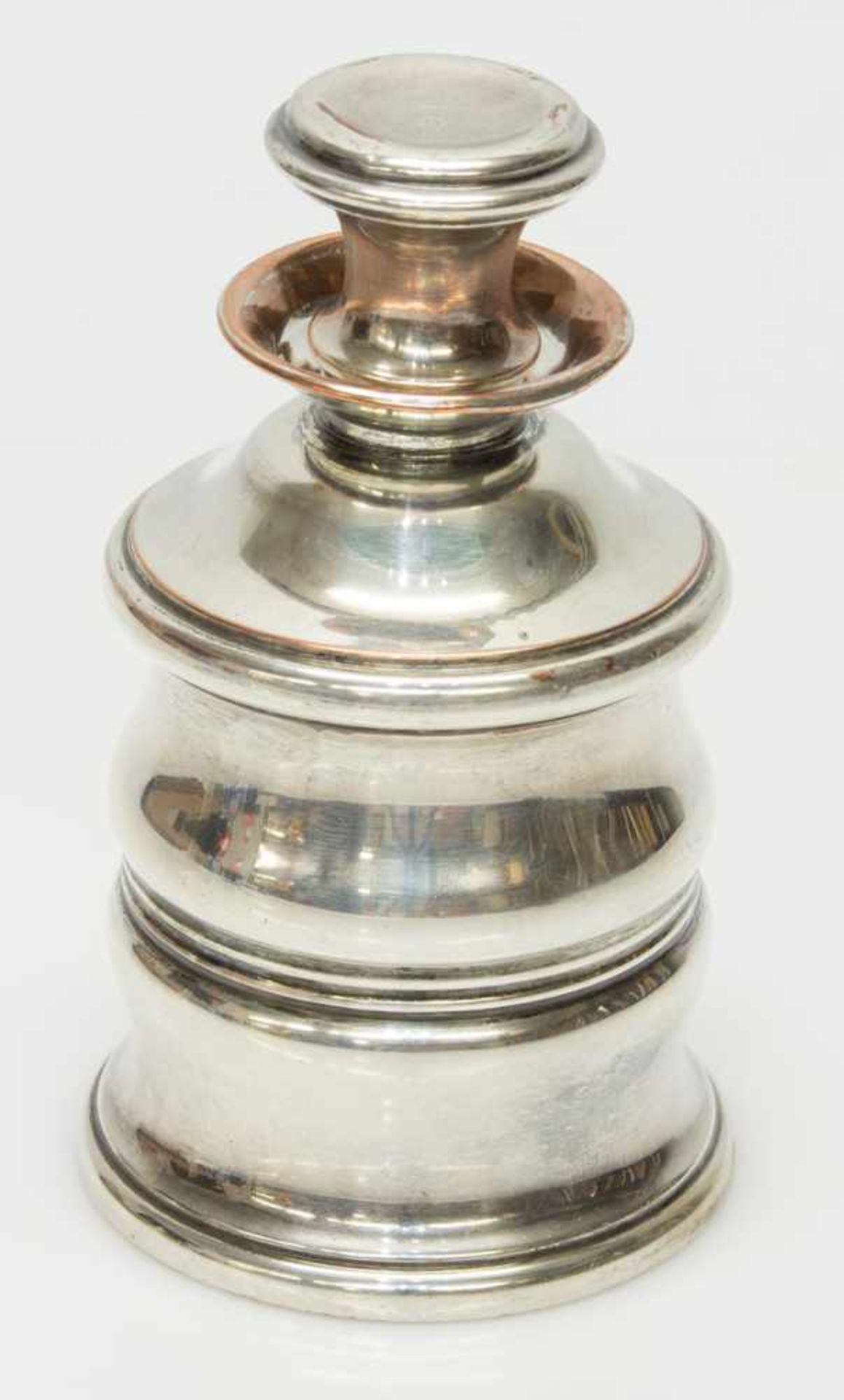 FlakonFrankreich um 1910, 950er Silber, bauchige Form im Stil der Zeit, G. 120g, H. 15 cm